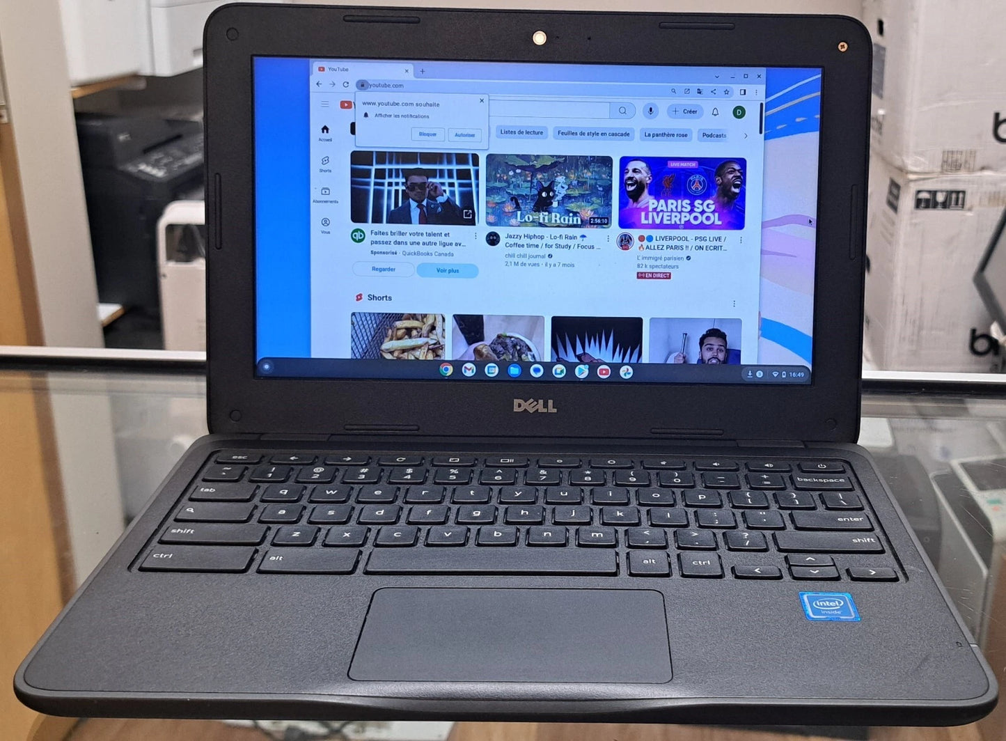 Dell chromebook 11 3180-p26t intelN3060 ChromeOS 4GB RAM 16GB DISK w/ac adapter
