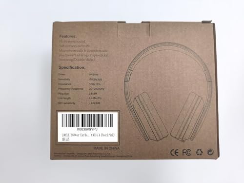LORELEI X6 Over-Ear Headphones with Microphone, Lightweight Foldable & Portable Stereo Bass Headphones with 1.45M No-Tangle, Wired Headphones for Smartphone Tablet MP3 / 4 (Space Black)