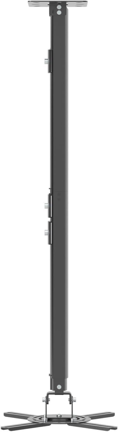 suptek White Projector Ceiling Mount Bracket Fits Flat or Sloped Ceiling Height Adjustable with Extendable Length for LCD/DLP Projectors (PR05)