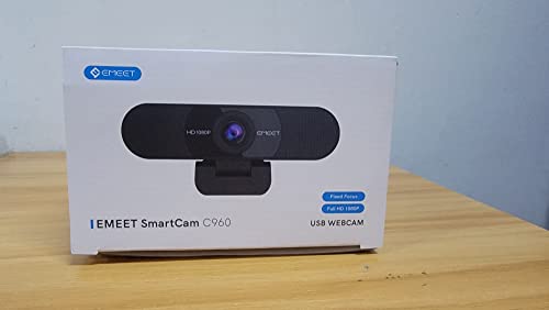 EMEET C960 4K Webcam for PC, PDAF Autofocus, Dual AI Noise-Canceling Mics, 73° FOV, Auto Light Adjustment, UHD Sensor, Plug-and-Play, Privacy Webcam Cover, Compatible with Zoom/Teams/YouTube