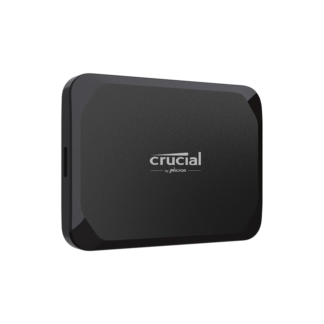 Crucial X9 1TB Portable SSD, Up to 1050MB/s, USB 3.2 USB-C, External Solid State Drive, Compatible with Windows, Mac, & Android, Reliable Storage for Games, Files, & Backups, Black - CT1000X9SSD902