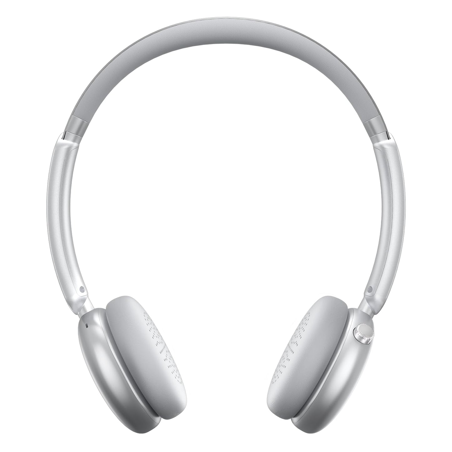 LORELEI Q60 Wireless Bluetooth On Ear Headphones,Built-in Micphone, 40 Hours Up Battery Life, Lightweight ,Bass Mode, Memory Earmuffs (Silver)