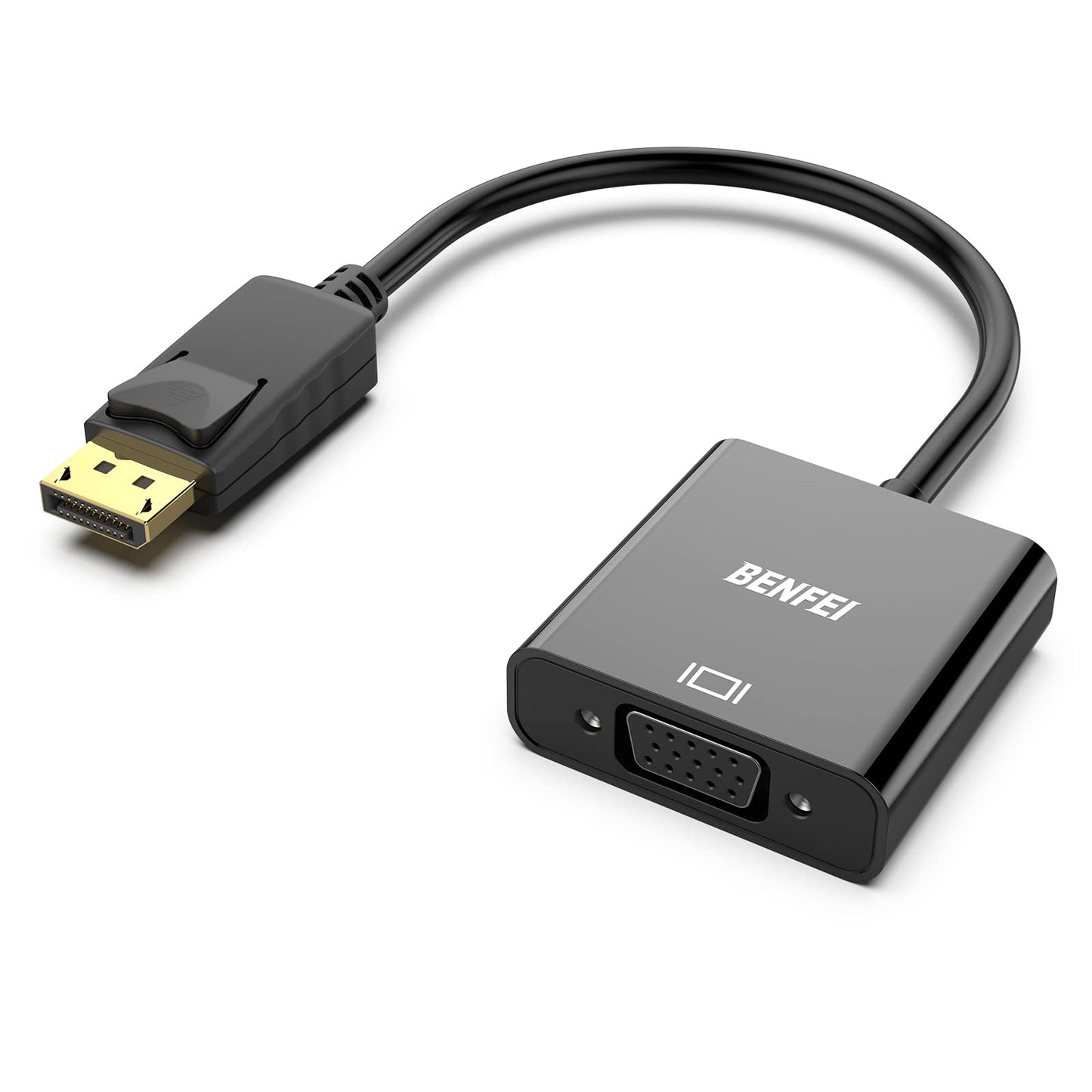 DisplayPort to VGA, Benfei Gold-Plated DP to VGA Adapter (Male to Female) Compatible for Lenovo, Dell, HP, ASUS