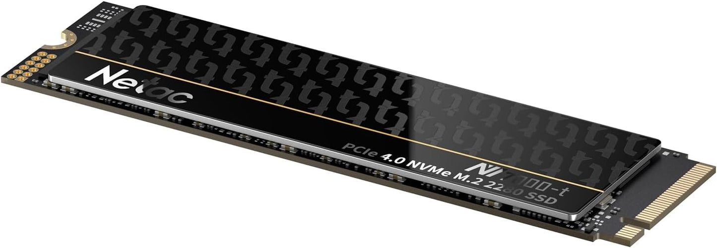 Netac 1TB PCIe Gen4x4 M.2 SSD Up to 7,300 MB/s NVMe Internal Gaming SSD with All-in-one Aluminum Heatspreader High-Performance Storage for Laptop PCs and Desktop, Works with PS5, NV7000-t