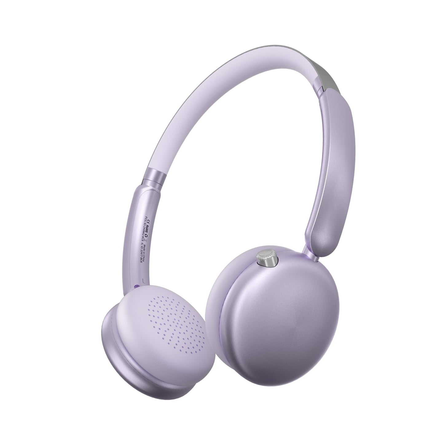 LORELEI Q60 Wireless Bluetooth On Ear Headphones,Built-in Micphone, 40 Hours Up Battery Life, Lightweight ,Bass Mode, Memory Earmuffs (Silver)