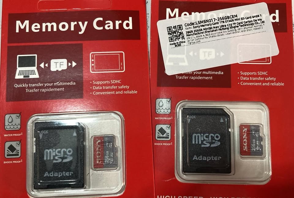 Carte Mémoire SONY 256 Giga Micro SD avec adaptateur SD