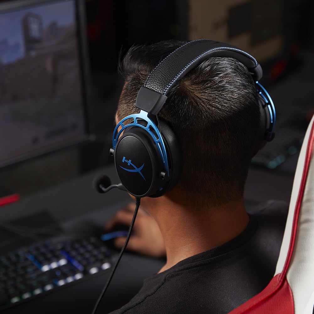HyperX Cloud Alpha - Gaming Headset, Dual Chamber Drivers, Legendary Comfort, Aluminum Frame, Detachable Microphone, Works on PC, PS4, PS5, Xbox One/ Series X|S, Nintendo Switch and Mobile – Red