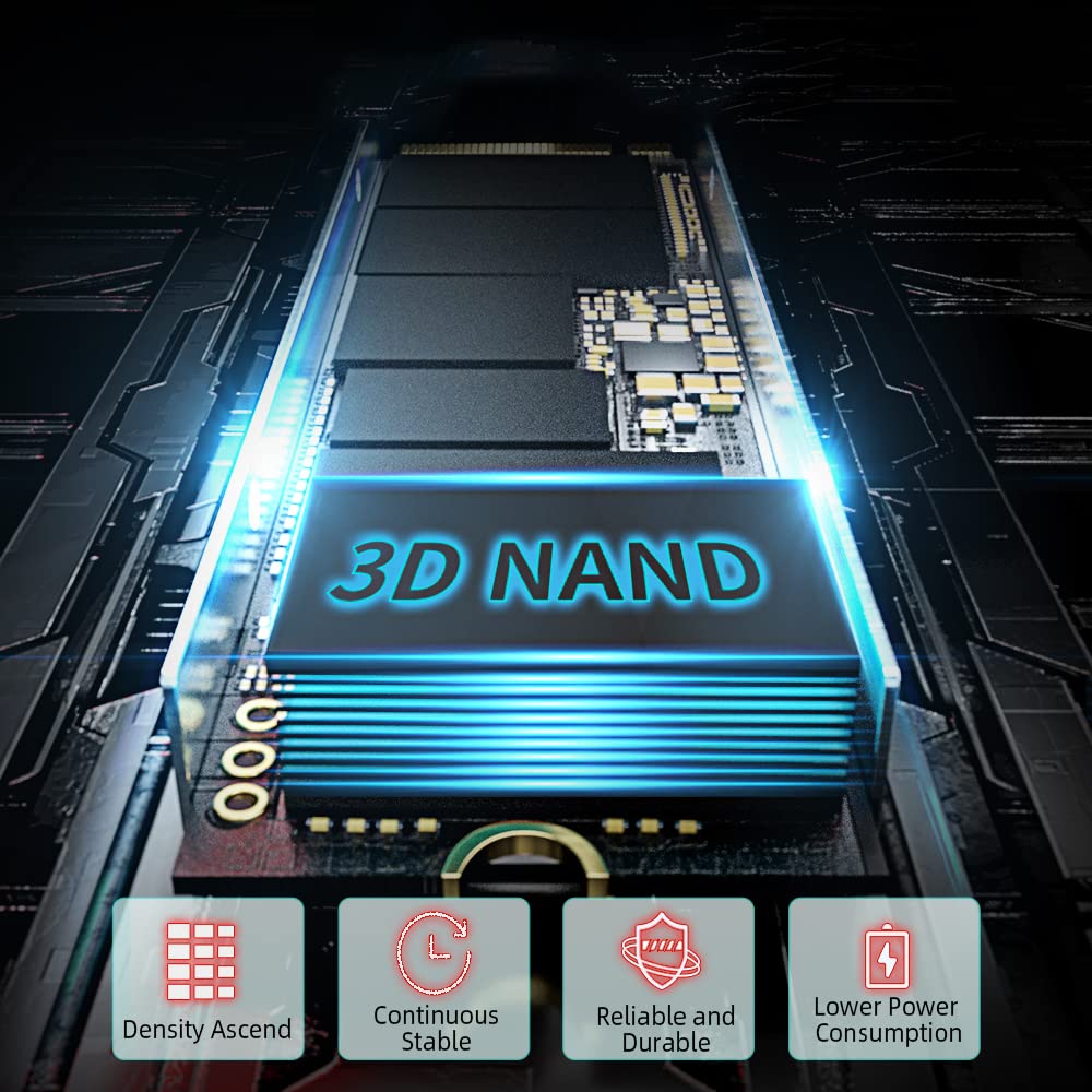 Netac 4TB PCIe Gen4x4 M.2 2280 SSD with Heatsink Up to 7200 MB/s Internal Gaming SSD High-Performance Storage for PCs Desktop Works with PS5, Easy to Install- NV7000