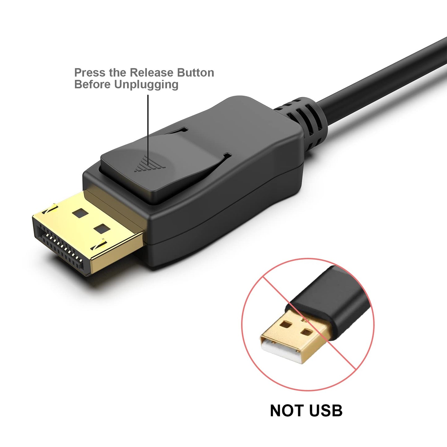 BENFEI [VESA Certified DisplayPort to DisplayPort 1.8 Meter Cable, DP to DP Male to Male Cable, Supports 4K@60Hz, 2K@165Hz Compatible for Lenovo, Dell, HP, ASUS and More