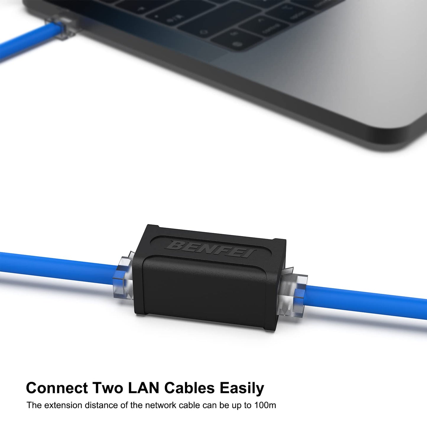 RJ45 Inline Coupler, BENFEI 5 Pack Cat7 Cat6 Cat5e Ethernet Extender 10Gbps Coupler Female to Female