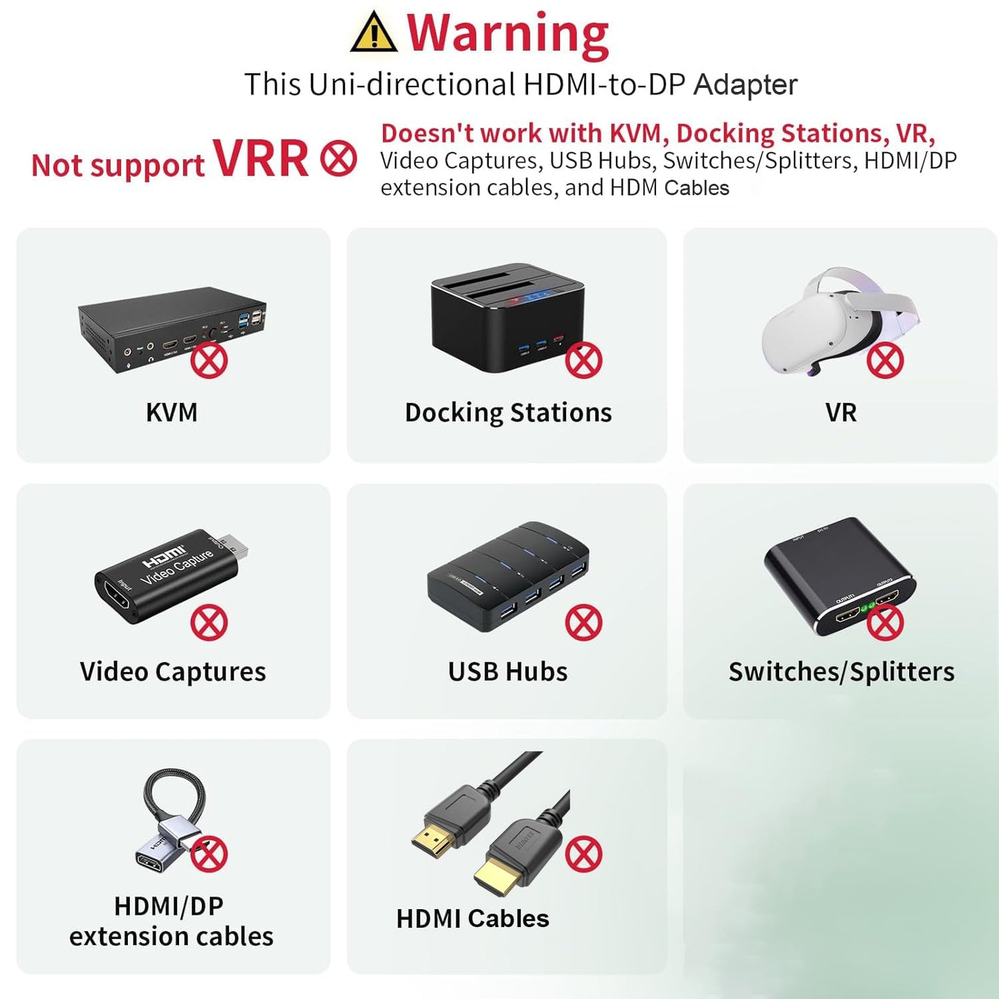 BENFEI HDMI to DisplayPort, Uni-Directional HDMI Computer to DisplayPort Monitor Adapter 4K@60Hz/2K@144Hz/1080P@165Hz Compatible with Laptop, Xbox 360 One, PS4 PS3 Device