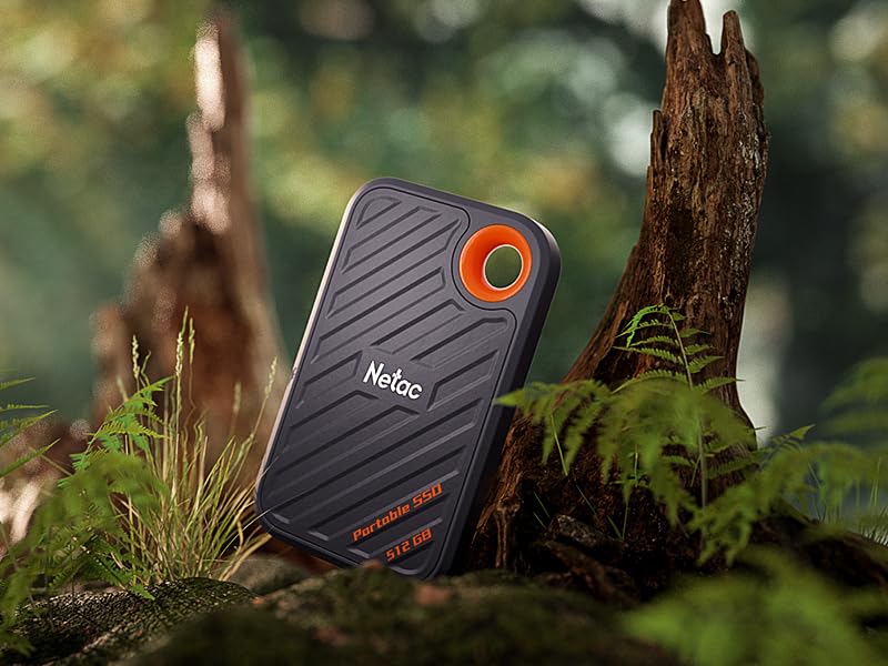 Netac 512GB Extreme Portable SSD External Solid State Drives Up to 2000MB/s Read 1700MB/s Write Speed, USB 3.2 Gen.2 Business Travel Essential, ZX20