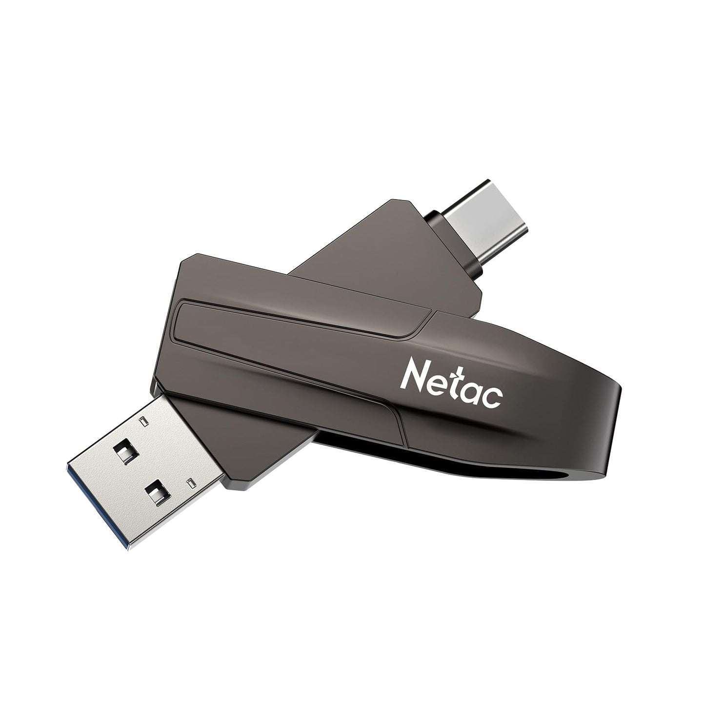Netac 512GB Portable External USB Solid State Drive Type-c and USB 3.2 Dual Interface, up to 550MB/s for Data Storage, Expansion of Storage for Photos/Videos/Music/Files, US8
