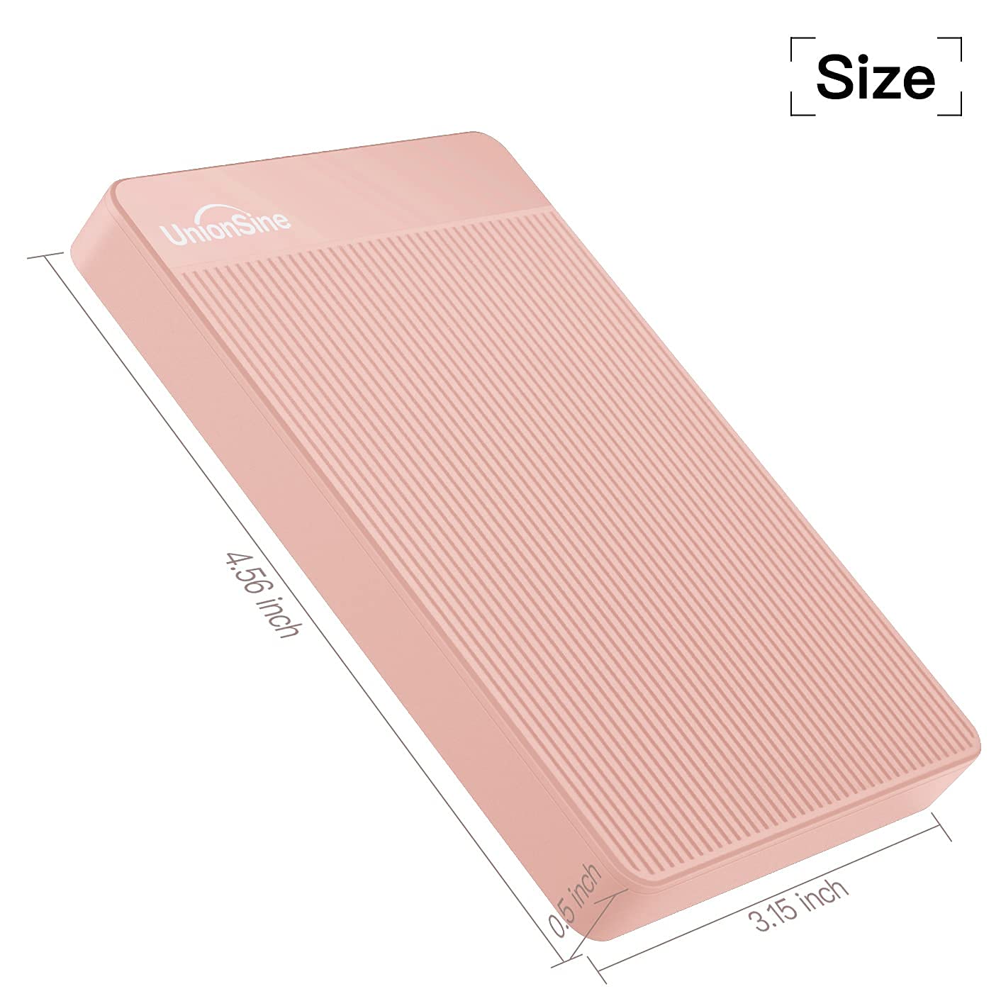 UnionSine 1TB Ultra Slim Portable External Hard Drive USB3.0 HDD Storage for PC,Mac, Desktop, Laptop, PS4, Xbox One, Xbox 360-Super Fast Transmission-HD-2510(Black)