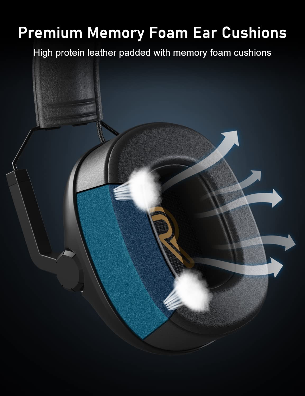 SENZER SG500 Surround Sound Pro Gaming Headset with Noise Cancelling Microphone - Soft Memory Foam Padding - Portable Foldable Headphones for PC, PS4, PS5, Xbox One, Switch