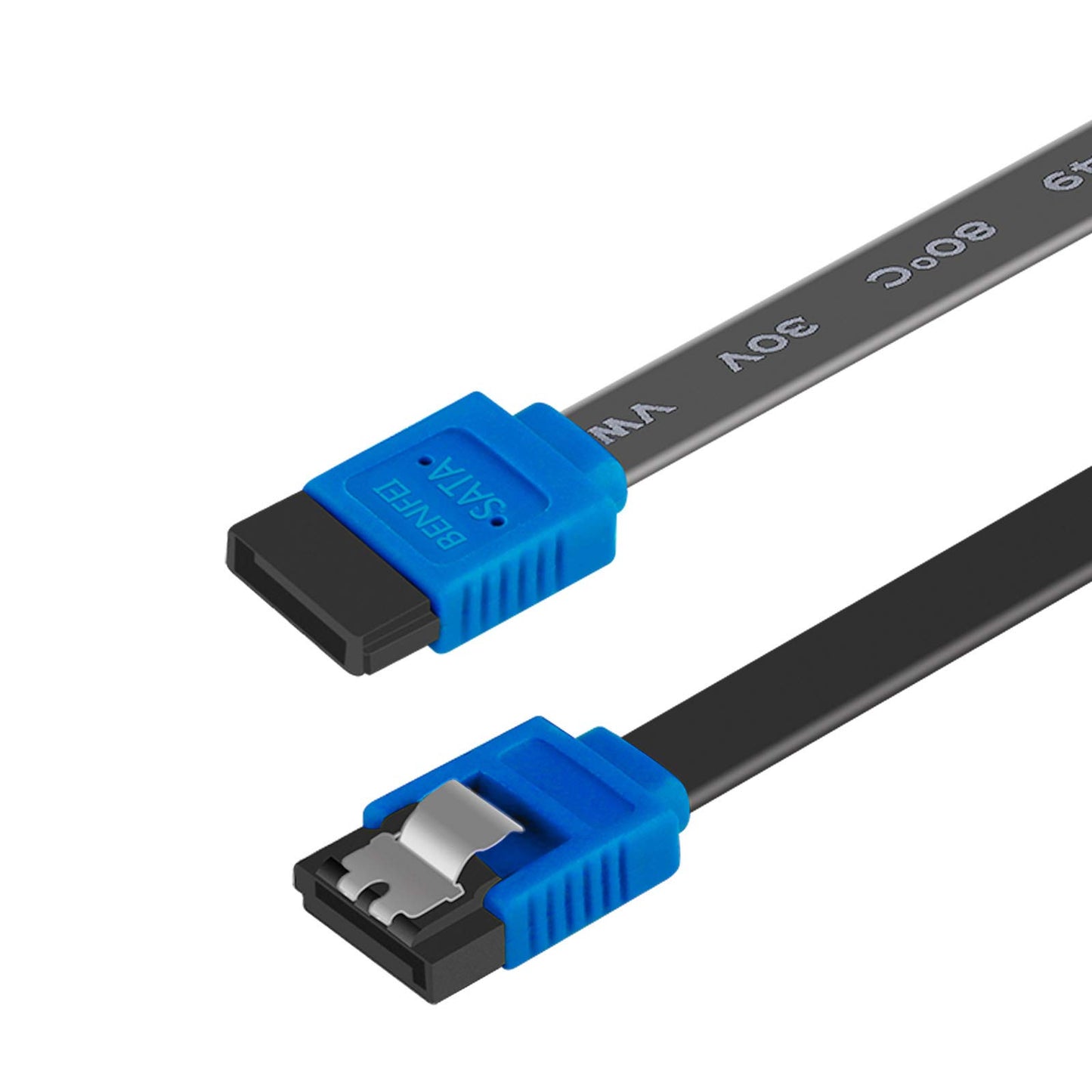 SATA Cable III, Benfei 3 Pack SATA Cable III 6Gbps Straight HDD SDD Data Cable with Locking Latch 18 Inch for SATA HDD, SSD, CD Driver, CD Writer - Black