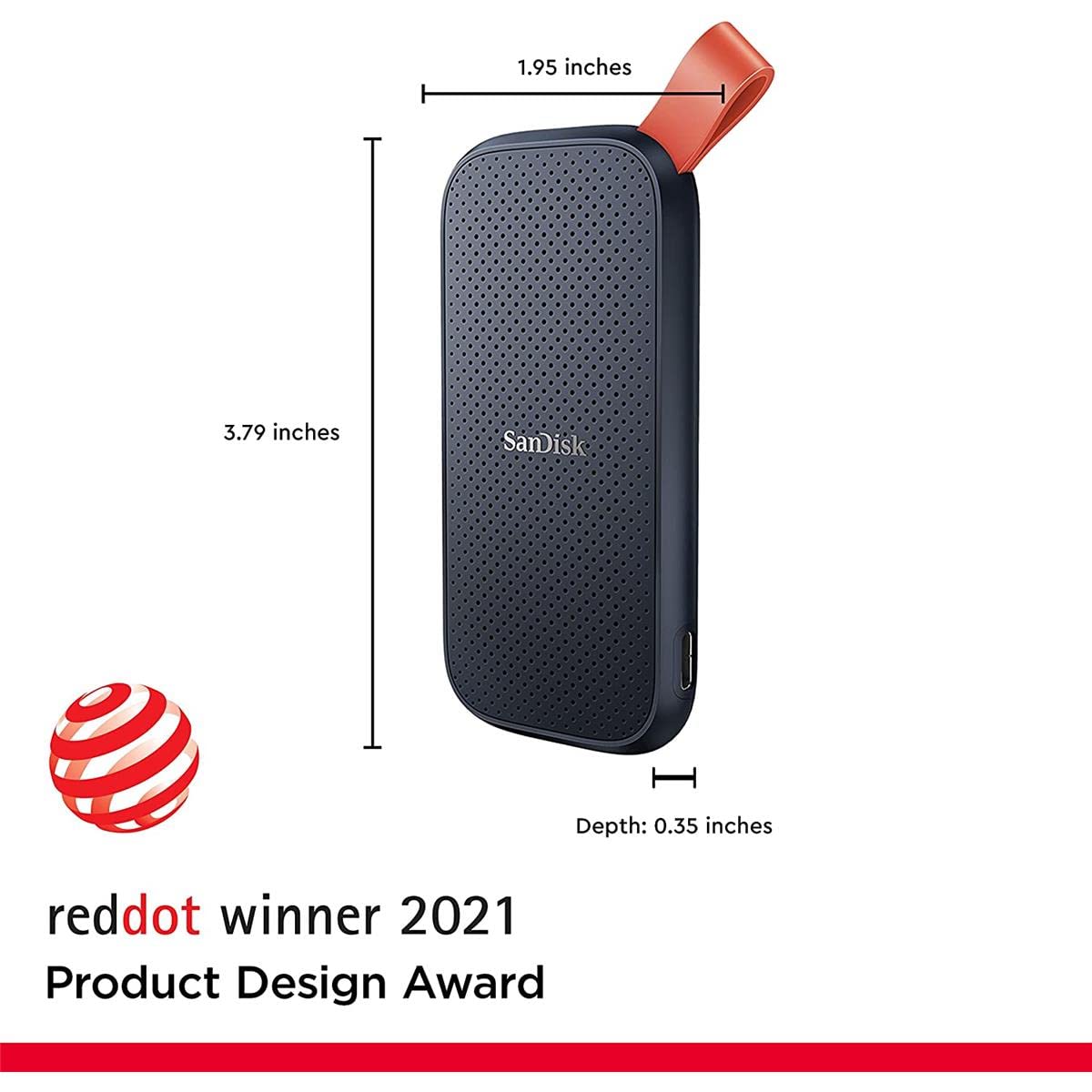 SanDisk 1TB Portable SSD - Up to 800MB/s, USB-C, USB 3.2 Gen 2, Updated Firmware - External Solid State Drive - SDSSDE30-1T00-G26