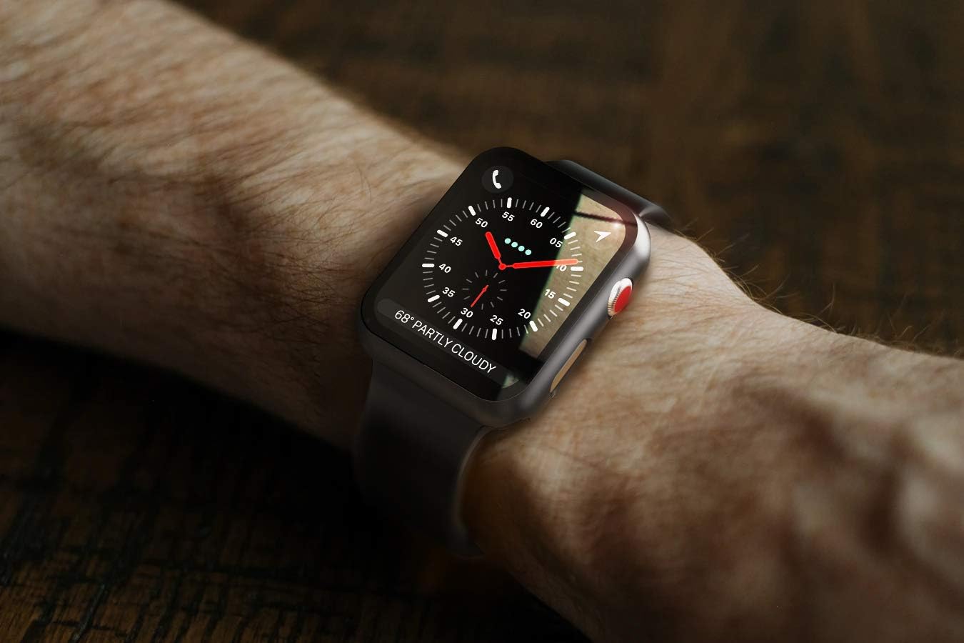 2Pack Black Hard Case (Apple Watch SE 2 (2024) SE Series 6 Series 5 Series 4)with HD Tempered Glass Screen Protector