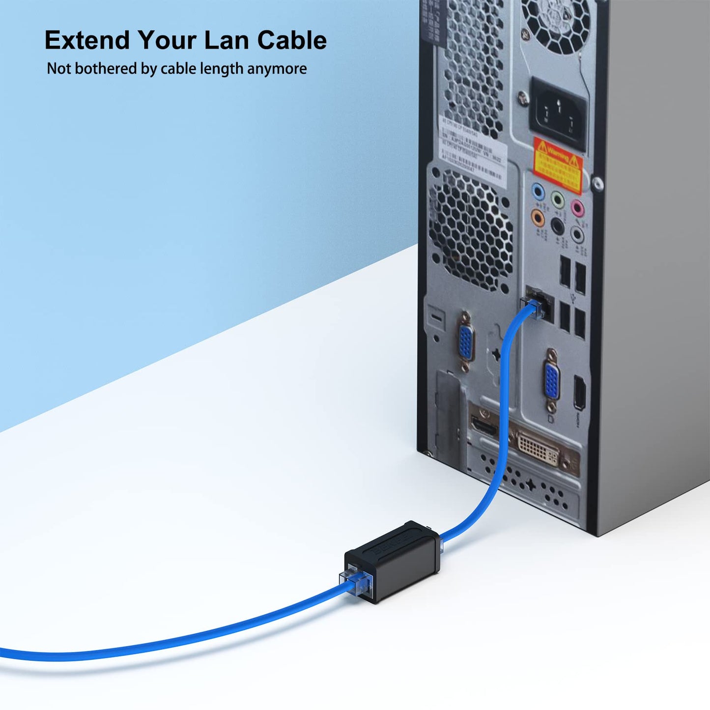 RJ45 Inline Coupler, BENFEI 5 Pack Cat7 Cat6 Cat5e Ethernet Extender 10Gbps Coupler Female to Female
