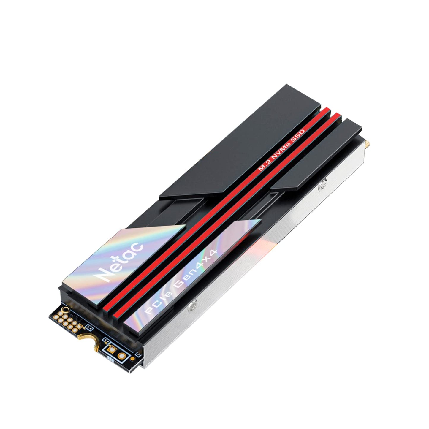 Netac 4TB PCIe Gen4x4 M.2 2280 SSD with Heatsink Up to 7200 MB/s Internal Gaming SSD High-Performance Storage for PCs Desktop Works with PS5, Easy to Install- NV7000