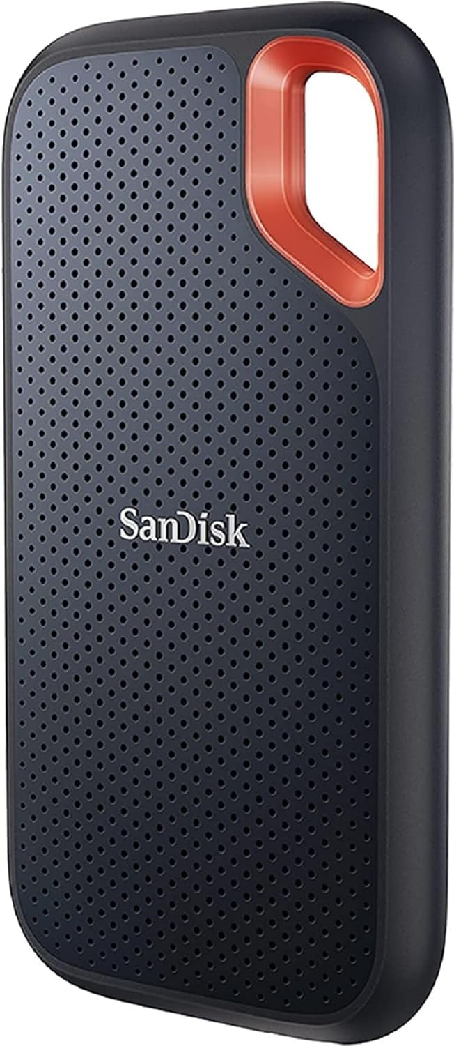 SanDisk Extreme Portable SSD - Up to 1050MB/s, USB-C, USB 3.2 Gen 2, Water and Dust Resistance