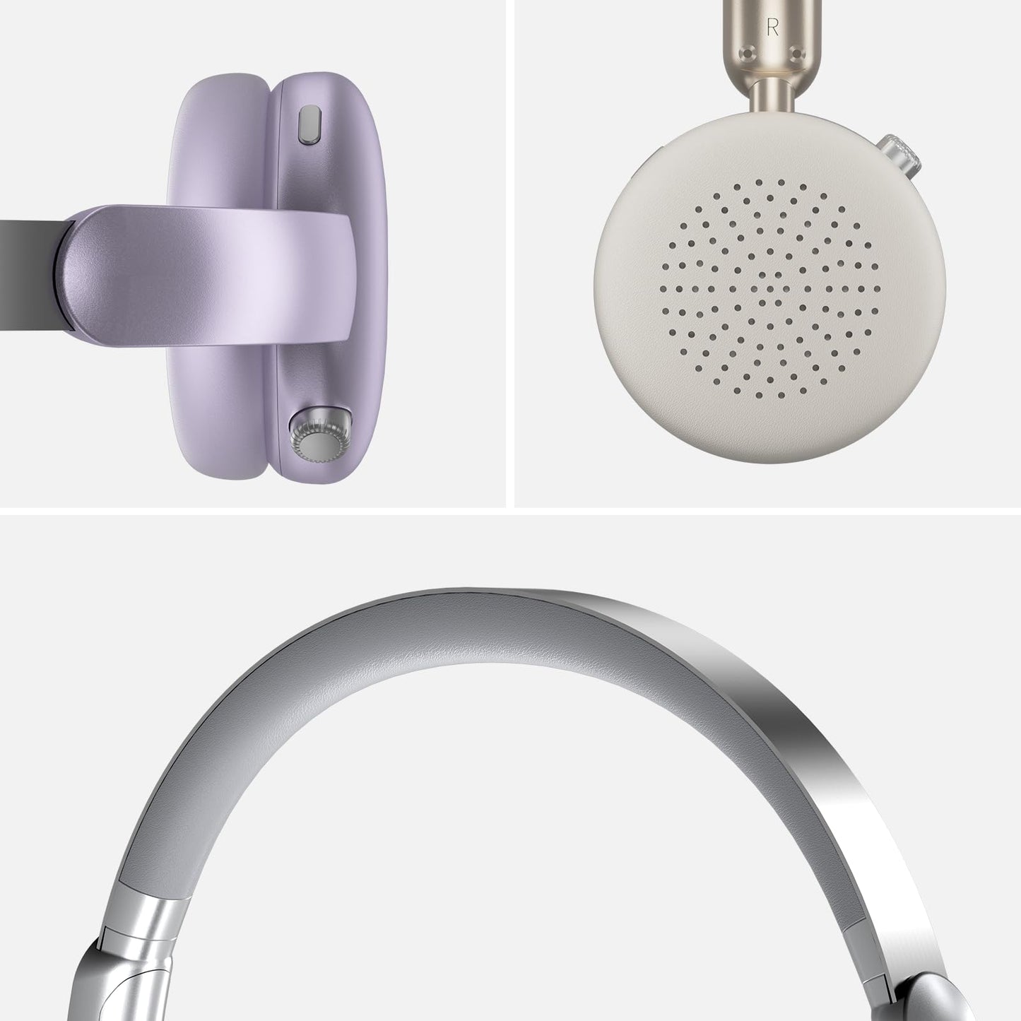 LORELEI Q60 Wireless Bluetooth On Ear Headphones,Built-in Micphone, 40 Hours Up Battery Life, Lightweight ,Bass Mode, Memory Earmuffs (Silver)