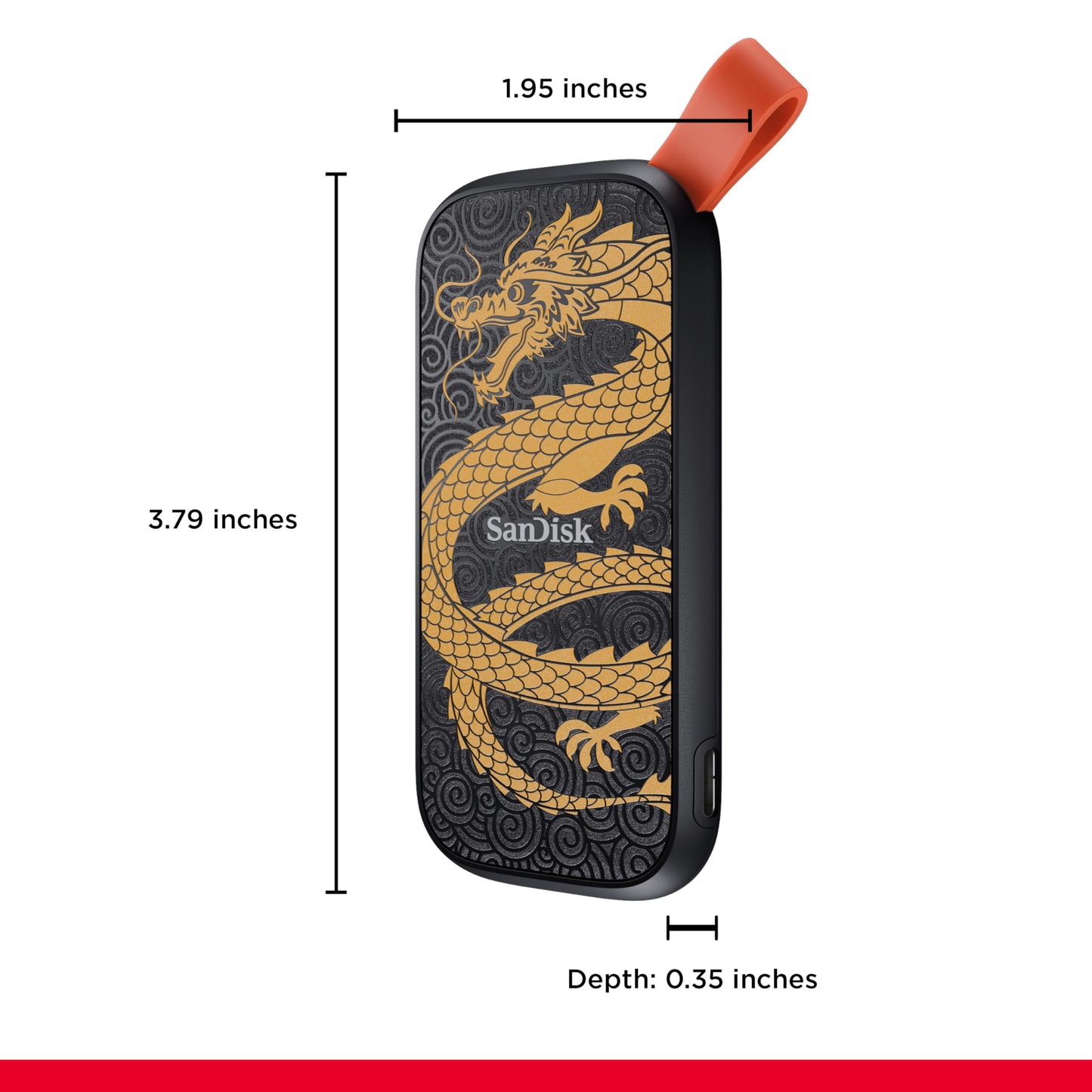 SanDisk 1TB Portable SSD - Up to 800MB/s, USB-C, USB 3.2 Gen 2, Updated Firmware - External Solid State Drive - SDSSDE30-1T00-G26