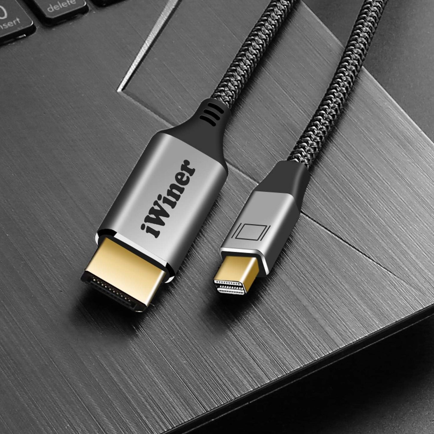 Mini DisplayPort to DisplayPort Cable 6Ft 4K@60Hz Thunderbolt to Displayport Bidirectional (Thunderbolt/Thunderbolt 2 Compatible) Compatible with MacBook Air/Pro, Surface Pro/Dock and More