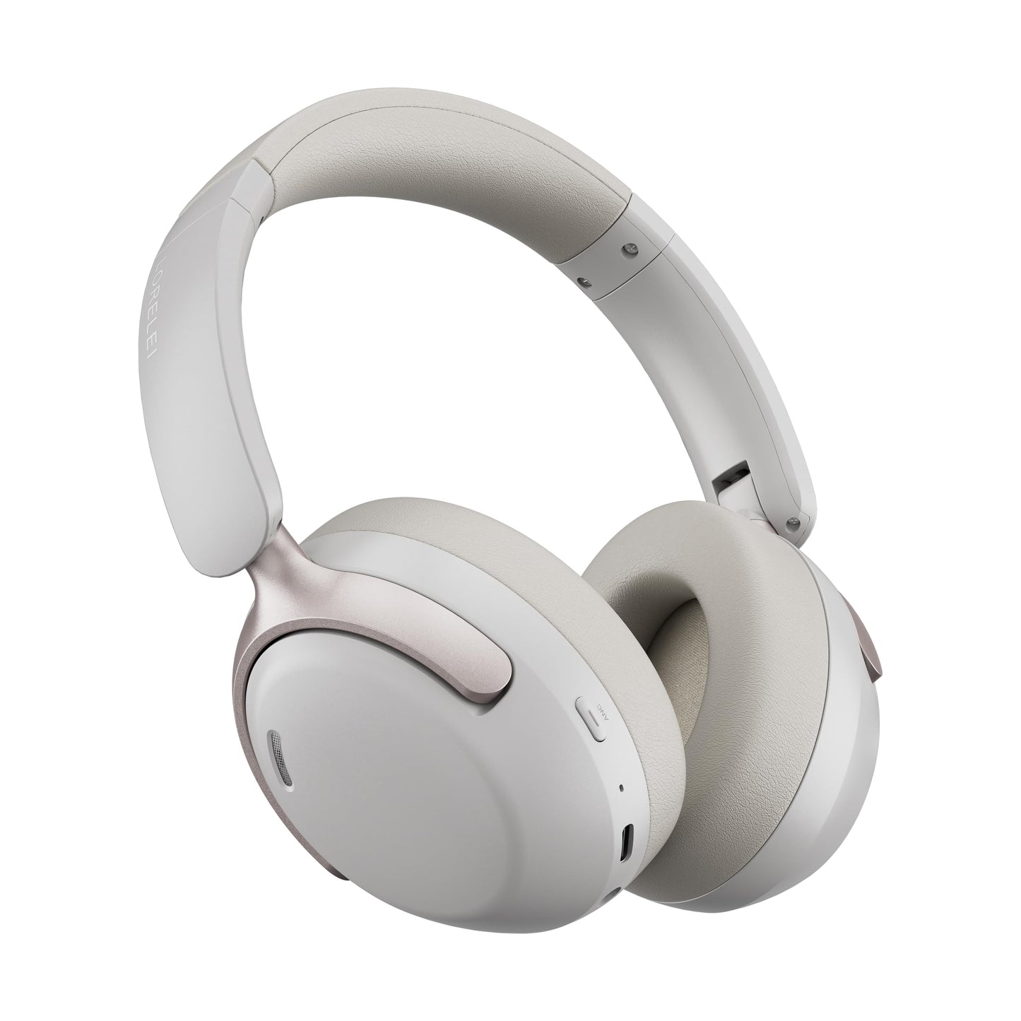 LORELEI QC30 Hybrid Active Noise Cancelling Headphones, 60H Playtime, Built-in Mic, Wireless Over Ear Headsets with Case,Bluetooth 5.4,Deep Bass Comfort Fit Soft-Earpads Fast Charging -Space Black