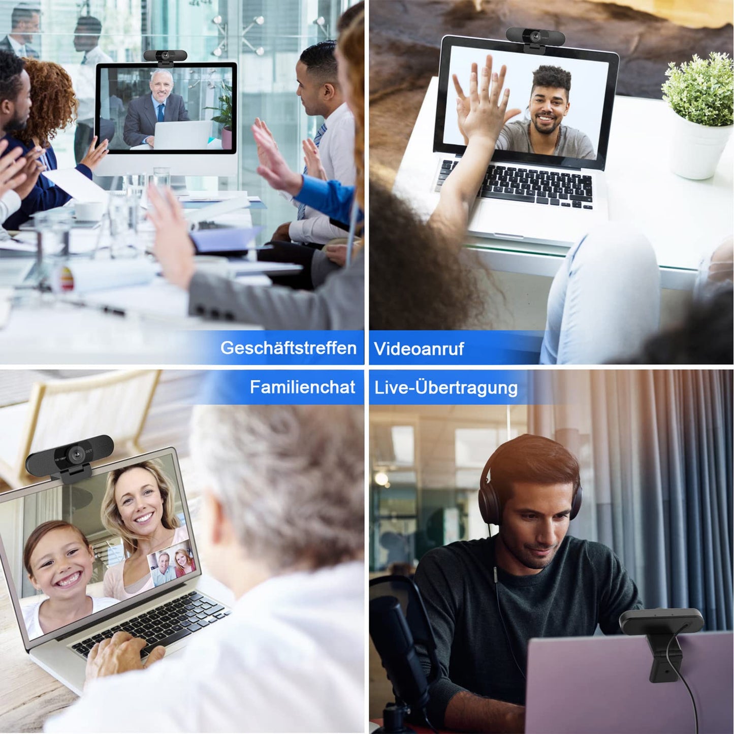 EMEET C960 4K Webcam for PC, PDAF Autofocus, Dual AI Noise-Canceling Mics, 73° FOV, Auto Light Adjustment, UHD Sensor, Plug-and-Play, Privacy Webcam Cover, Compatible with Zoom/Teams/YouTube