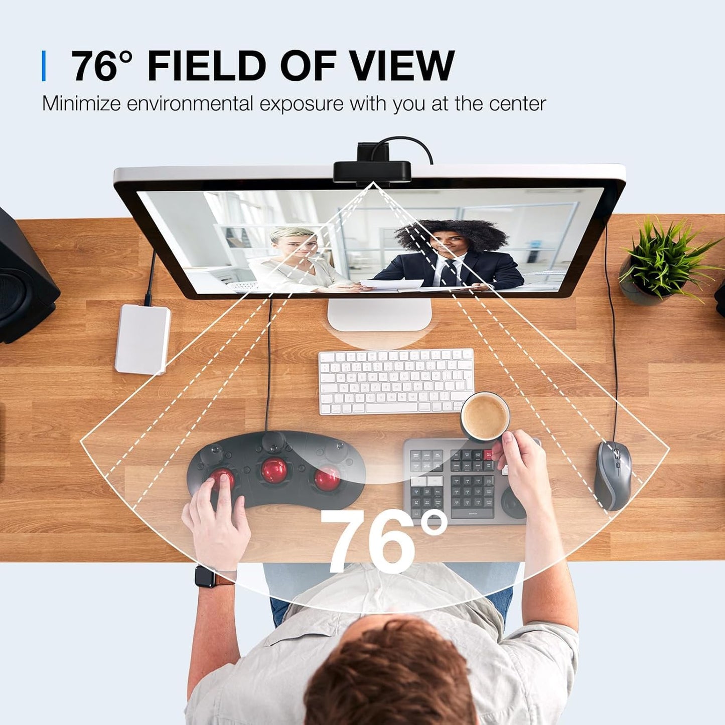 EMEET 1080P Webcam with Microphone, C960 Web Camera, 2 Mics Streaming Webcam, 90°FOV Computer Camera, Plug and Play USB Web Cam for Online Calling/Conferencing, Zoom/Teams/Facetime/YouTube, Laptop/PC