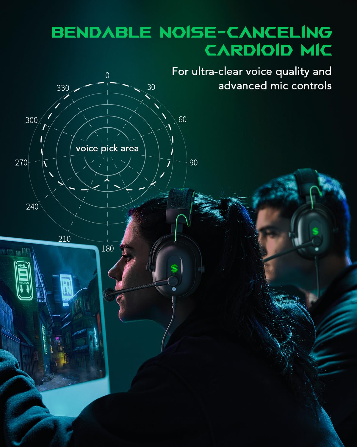 Black Shark Gaming Headset for PC, PS4, PS5, Xbox, Switch, All-in-1 Gaming Headphones with Ultra-Clear Bendable Mic, 50mm Dynamic Drivers, Noise Isolation Ear Cushions, in-line Controls - Pink