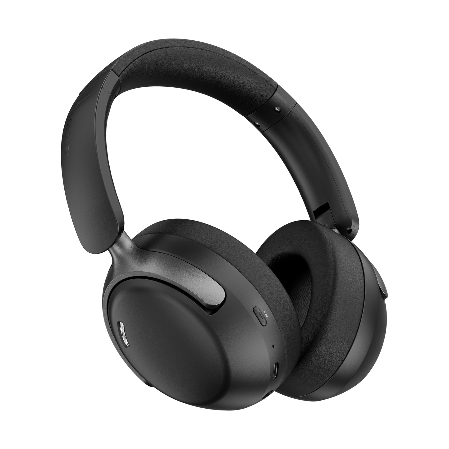 LORELEI QC30 Hybrid Active Noise Cancelling Headphones, 60H Playtime, Built-in Mic, Wireless Over Ear Headsets with Case,Bluetooth 5.4,Deep Bass Comfort Fit Soft-Earpads Fast Charging -Space Black