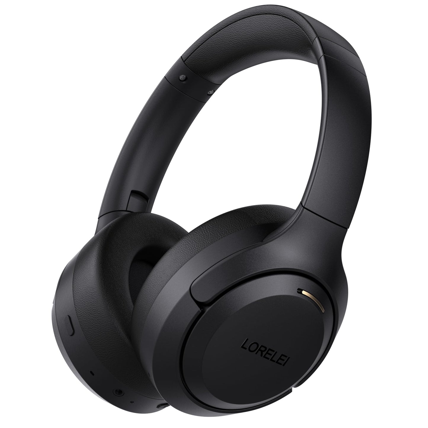 LORELEI QC60 Hybrid Active Noise Cancenlling Headphones,Wireless Over Ear Bluetooth Headsets with Microphone, 60H Playtime Foldable Lightweight, Deep Bass, Memory Earmuffs, for Travel Home Office