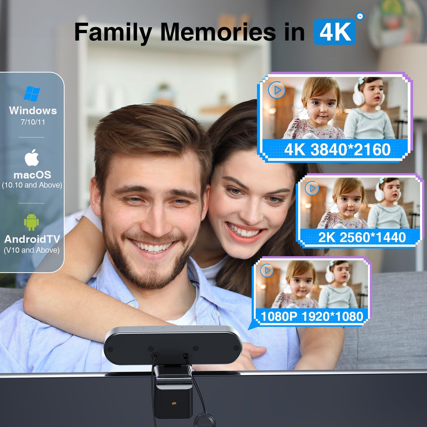 EMEET 1080P Webcam with Microphone, C960 Web Camera, 2 Mics Streaming Webcam, 90°FOV Computer Camera, Plug and Play USB Web Cam for Online Calling/Conferencing, Zoom/Teams/Facetime/YouTube, Laptop/PC