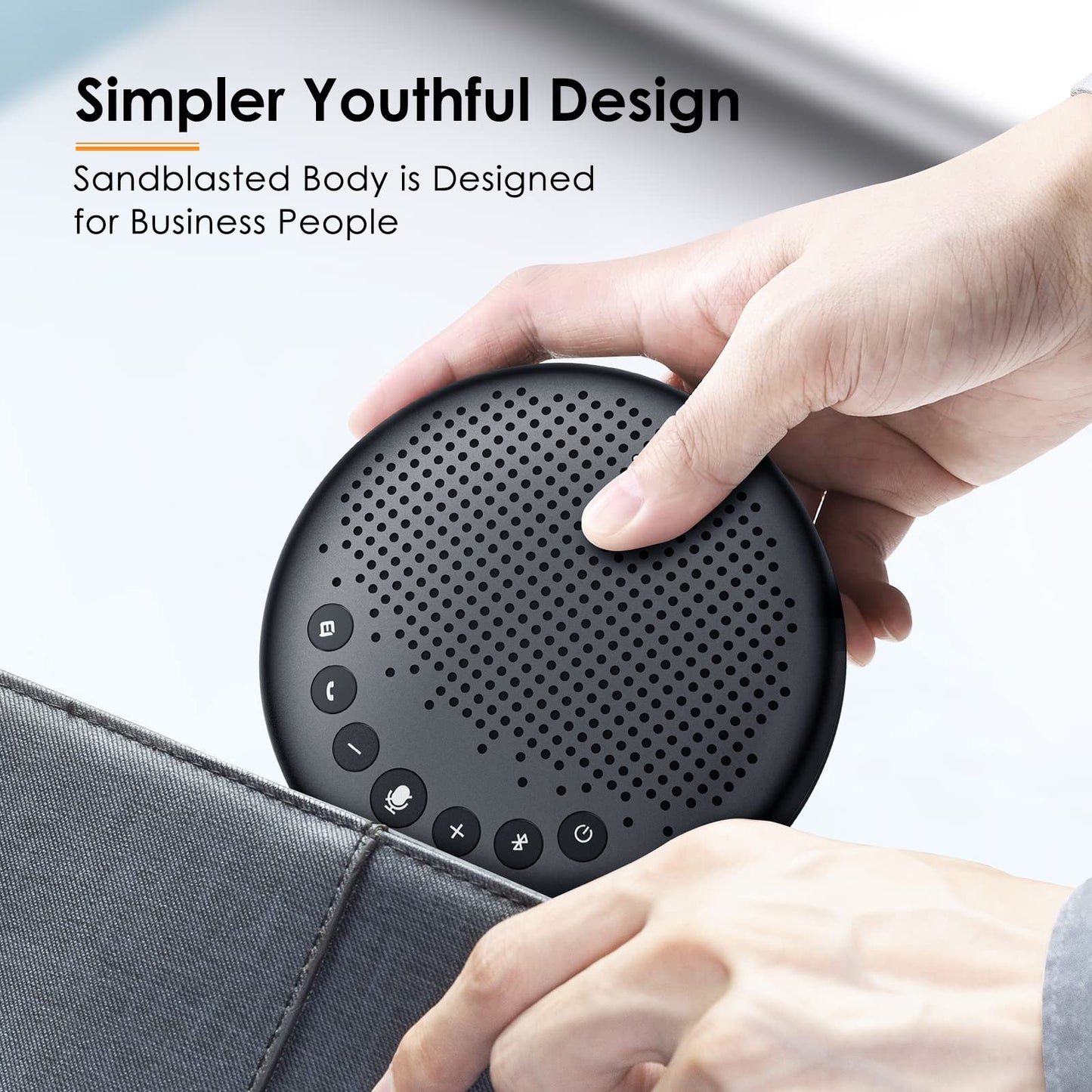 EMEET Conference Speaker and Microphone w/8+1 Mics, 360° Voice Pickup, Noise Reduce, Bluetooth/USB/Dongle Speakerphone for 14 People w/Daisy Chain for 25, Compatible w/Leading Platforms, 2024 Version