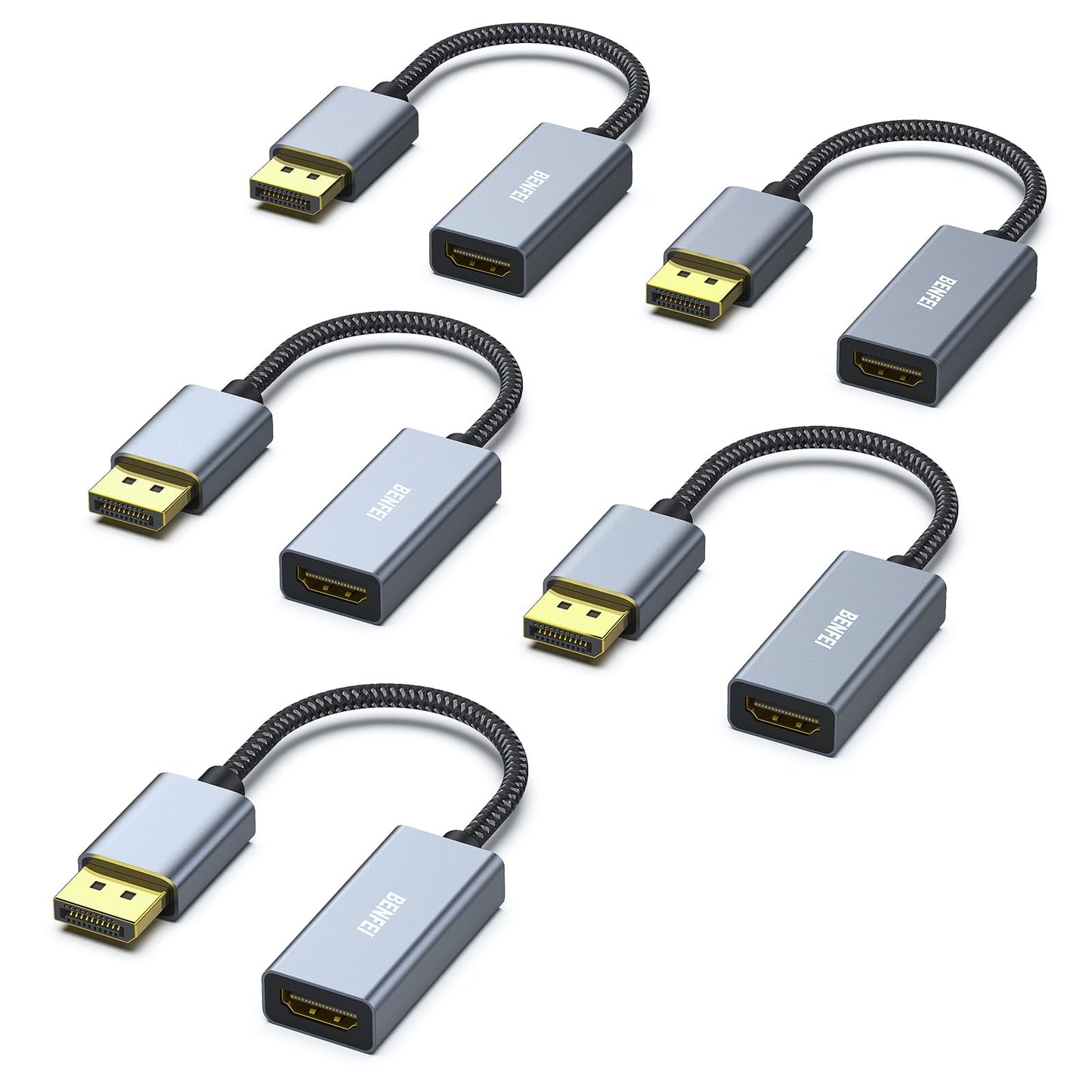 BENFEI DisplayPort to HDMI, Benfei Gold-Plated DP Display Port to HDMI Adapter (Male to Female) Compatible for Lenovo Dell HP and Other Brand