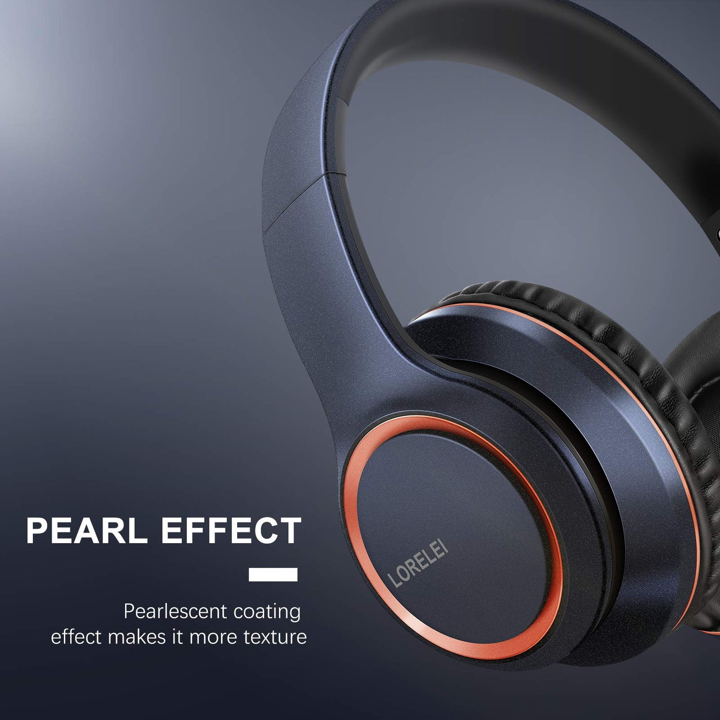 LORELEI X8 Over-Ear Wired Headphones with Microphone with 1.45m-Tangle-Free Nylon Line&3.5mm Plug,Lightweight Foldable & Portable Headphones for Smartphone,Tablet,Computer,Mp3/4(Pearl Pink)