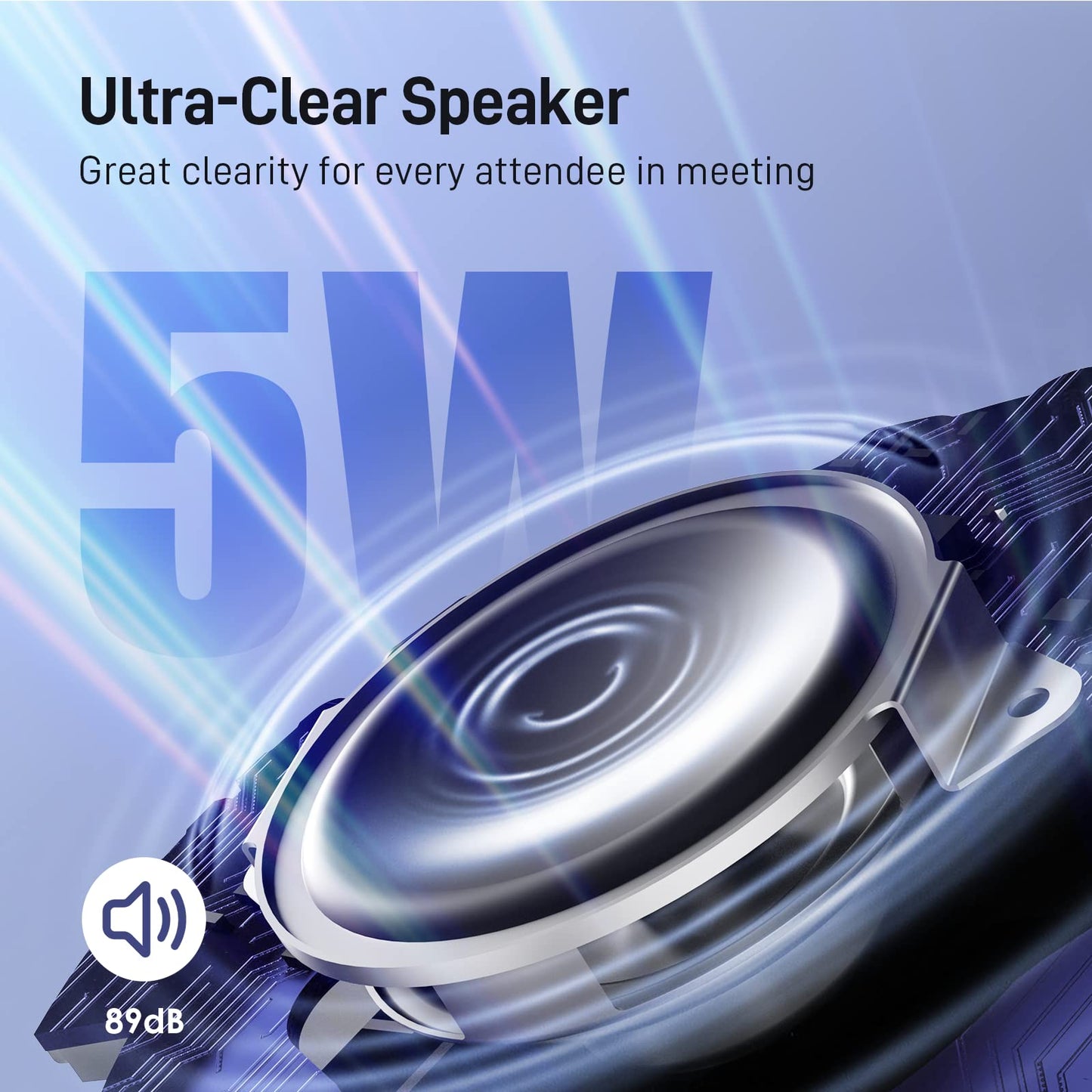 EMEET Conference Speaker and Microphone w/8+1 Mics, 360° Voice Pickup, Noise Reduce, Bluetooth/USB/Dongle Speakerphone for 14 People w/Daisy Chain for 25, Compatible w/Leading Platforms, 2024 Version
