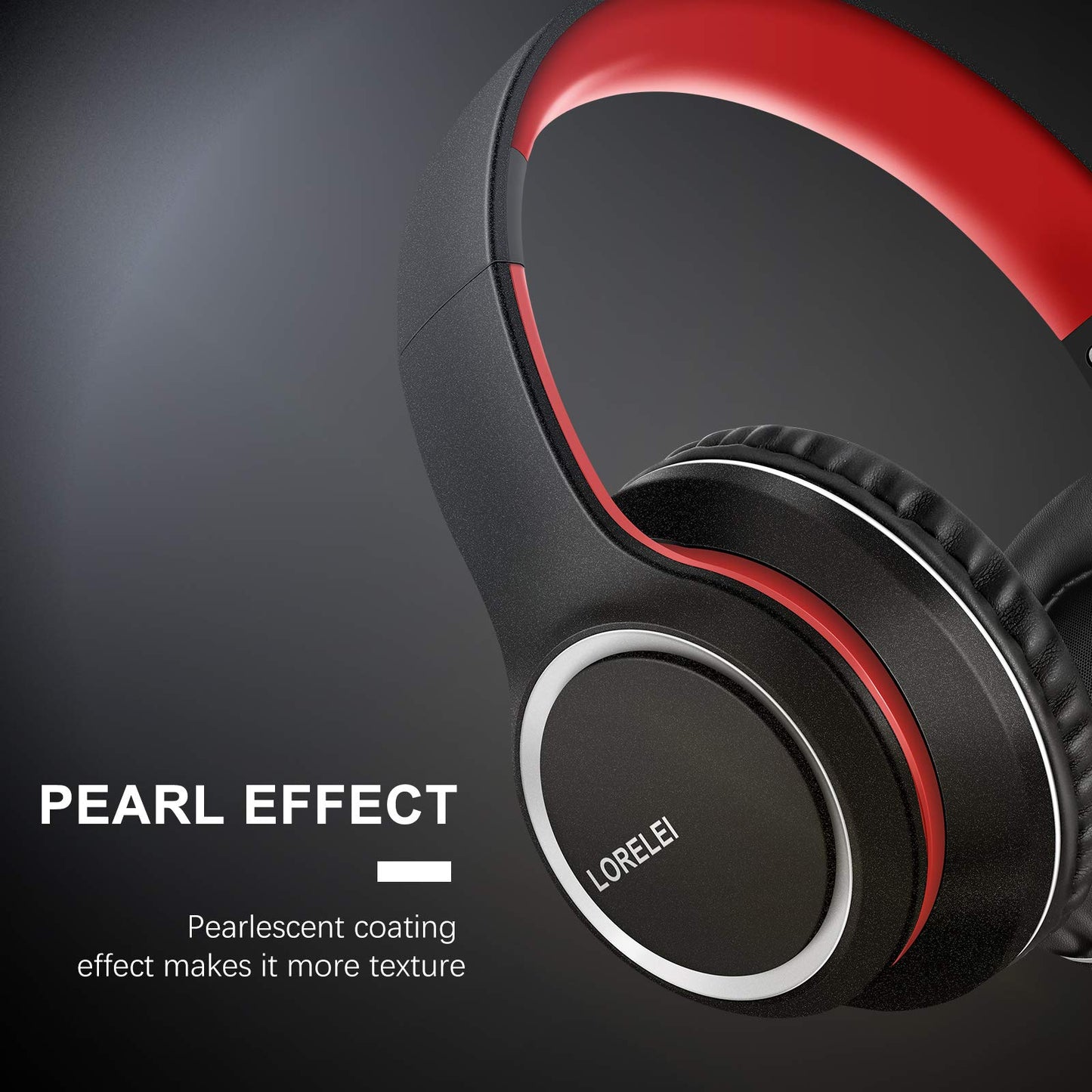 LORELEI X8 Over-Ear Wired Headphones with Microphone with 1.45m-Tangle-Free Nylon Line&3.5mm Plug,Lightweight Foldable & Portable Headphones for Smartphone,Tablet,Computer,Mp3/4(Pearl Pink)