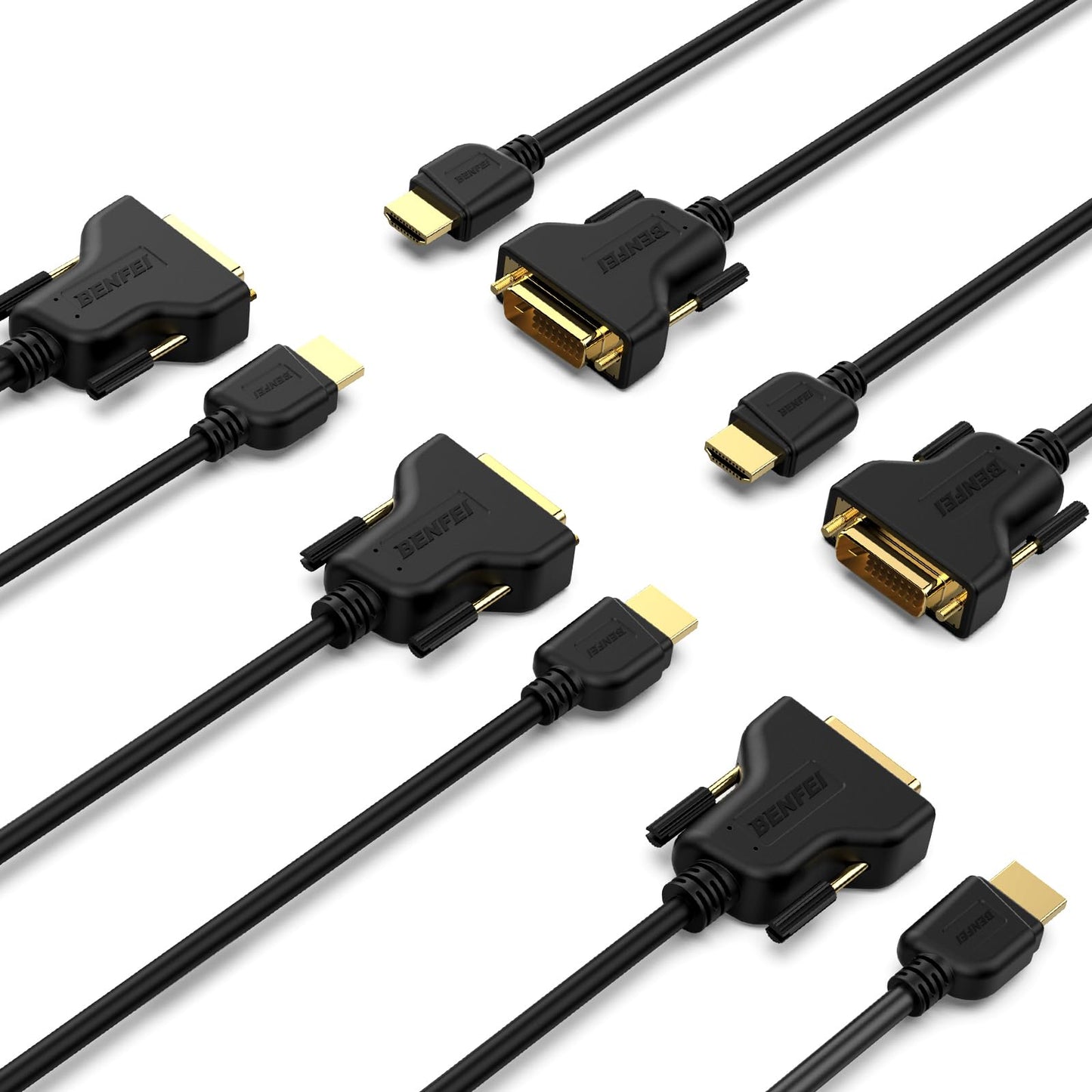 BENFEI HDMI to DVI, Bi Directional DVI-D 24+1 Male to HDMI Male High Speed Adapter Cable Support 1080P Full HD Compatible for Raspberry Pi, Roku, Xbox One, PS4 PS3, Graphics Card