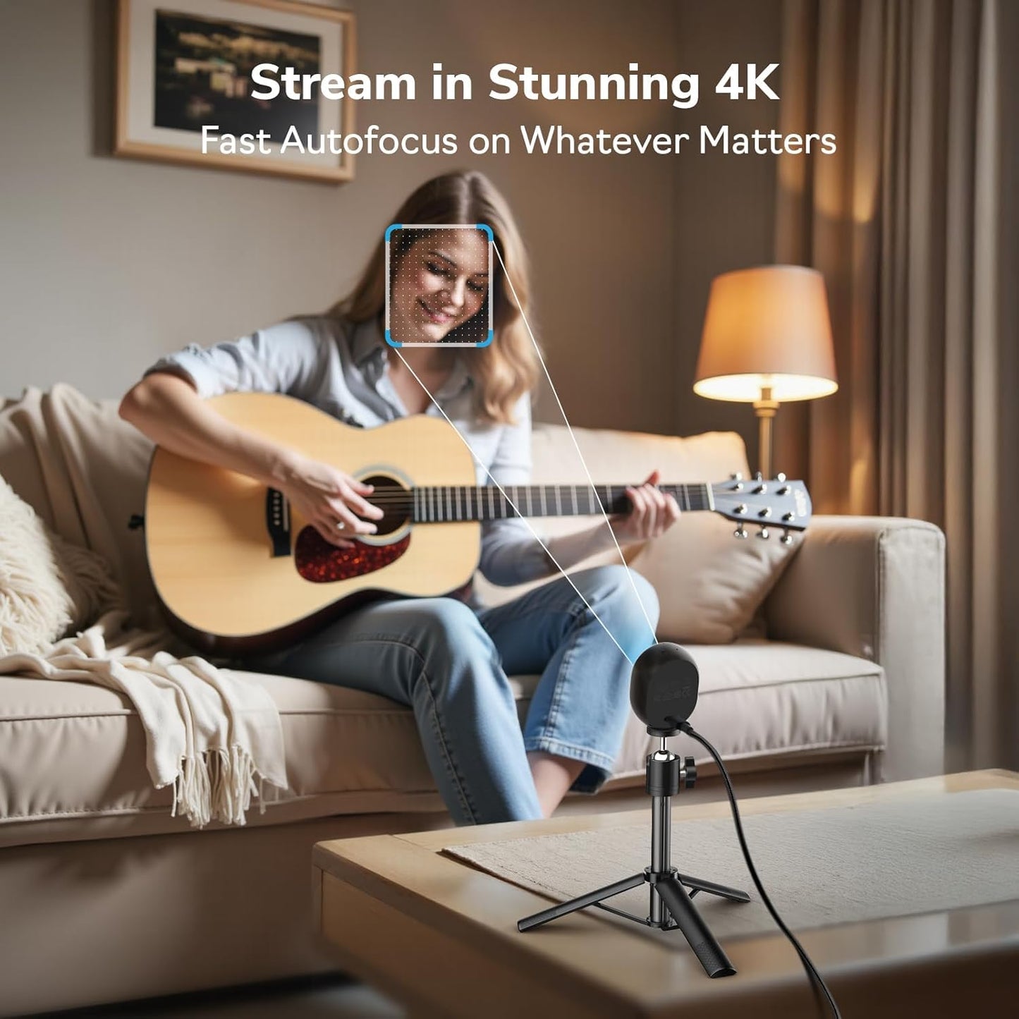 EMEET Piko+ Webcam 4K, World’s 1st Dual-Camera AI-Powered 4K Camera, 1/2.55'' Sony Sensor, 3 Mics&3 Sound Modes, Panda Magnetic Privacy Cover, USB C-C&C-A, Ideal for Livestreamers and Content Creators