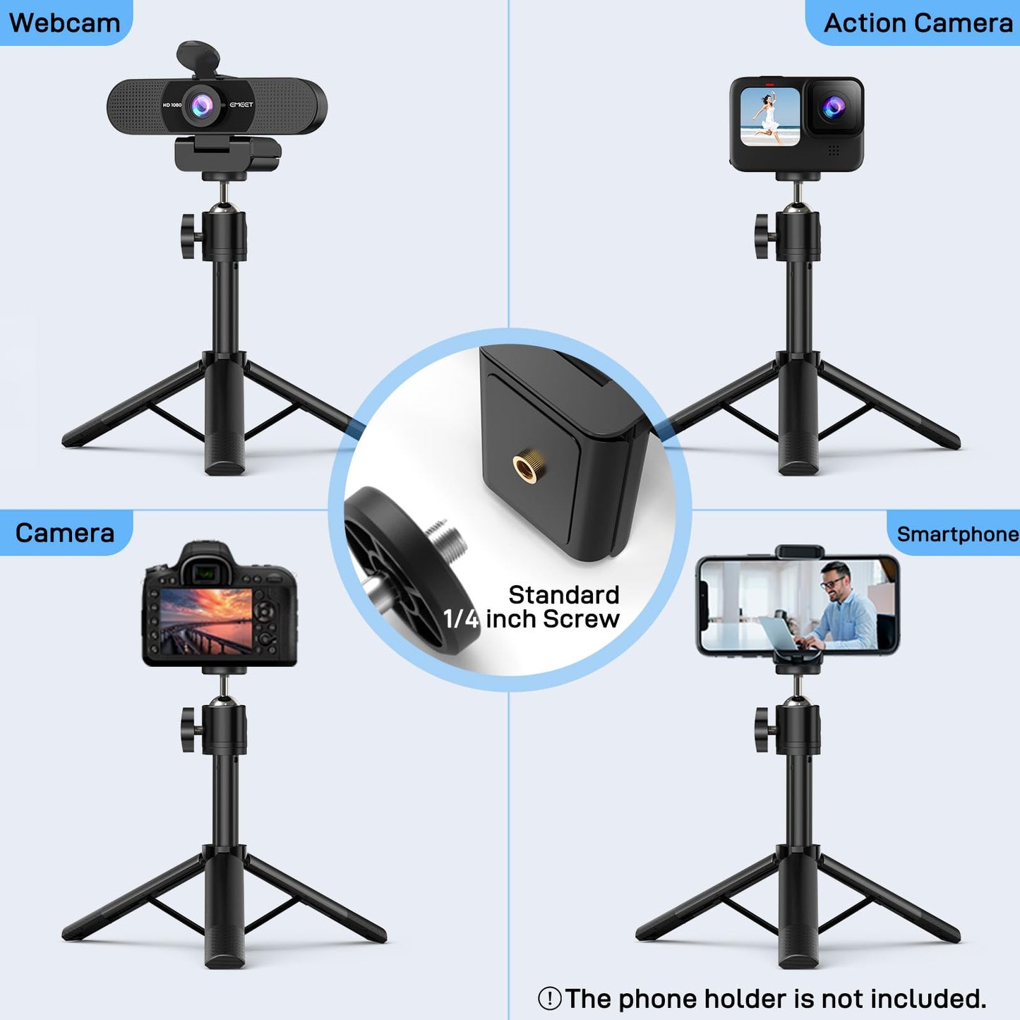 EMEET 1080P Webcam with Microphone, C960 Web Camera, 2 Mics Streaming Webcam, 90°FOV Computer Camera, Plug and Play USB Web Cam for Online Calling/Conferencing, Zoom/Teams/Facetime/YouTube, Laptop/PC