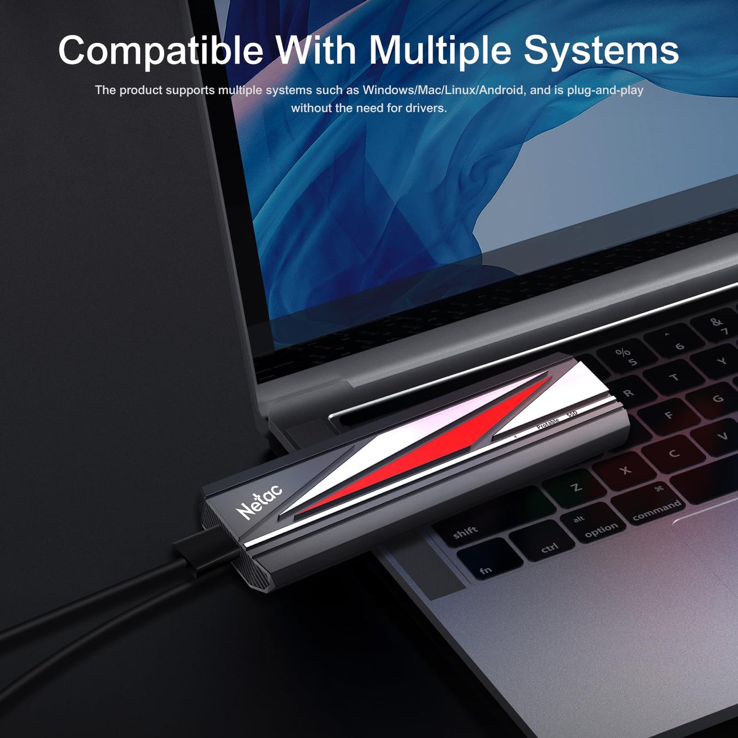 Netac 1TB Extreme Portable SSD Up to 2000MB/s Read 1700MB/s Write Speed, External Solid State Drives USB 3.2 Gen.2 Business Travel Essential, ZX20L