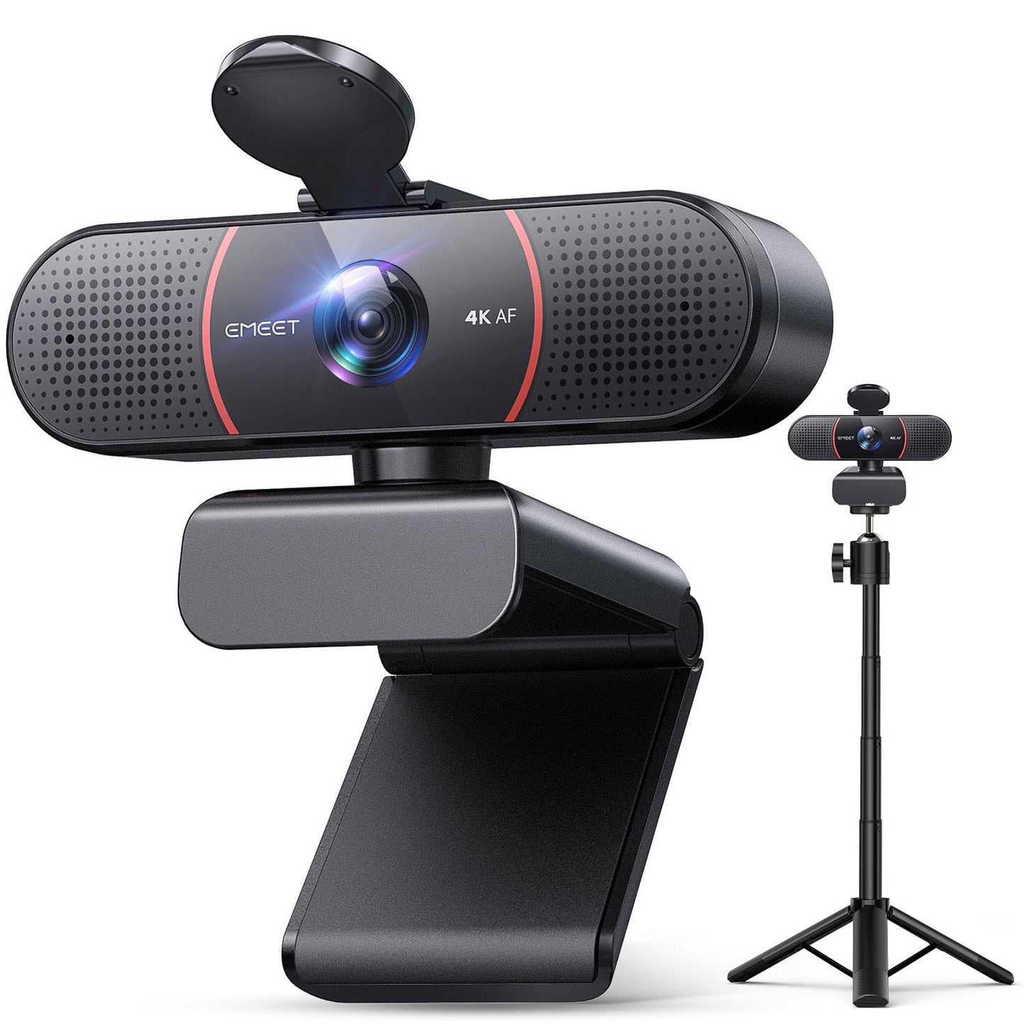 EMEET C960 4K Webcam for PC, PDAF Autofocus, Dual AI Noise-Canceling Mics, 73° FOV, Auto Light Adjustment, UHD Sensor, Plug-and-Play, Privacy Webcam Cover, Compatible with Zoom/Teams/YouTube