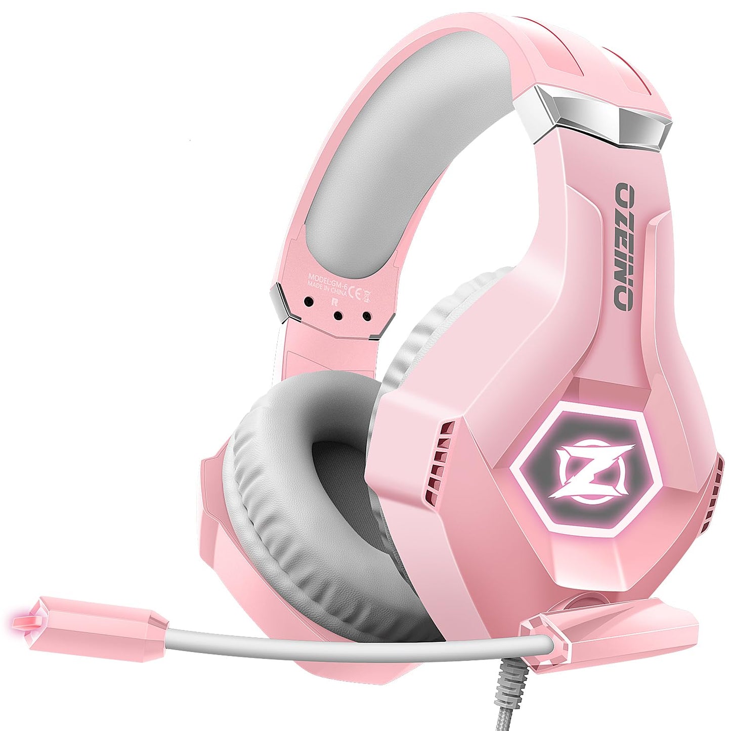 Ozeino Gaming Headset for Ps5 Ps4 PC, Over Ear Gaming Headphones with Noise Cancelling Microphone RGB Light, Deep Bass Stereo Sound Headset for Xbox Series X/S, Switch, Laptop, Mac, Phone