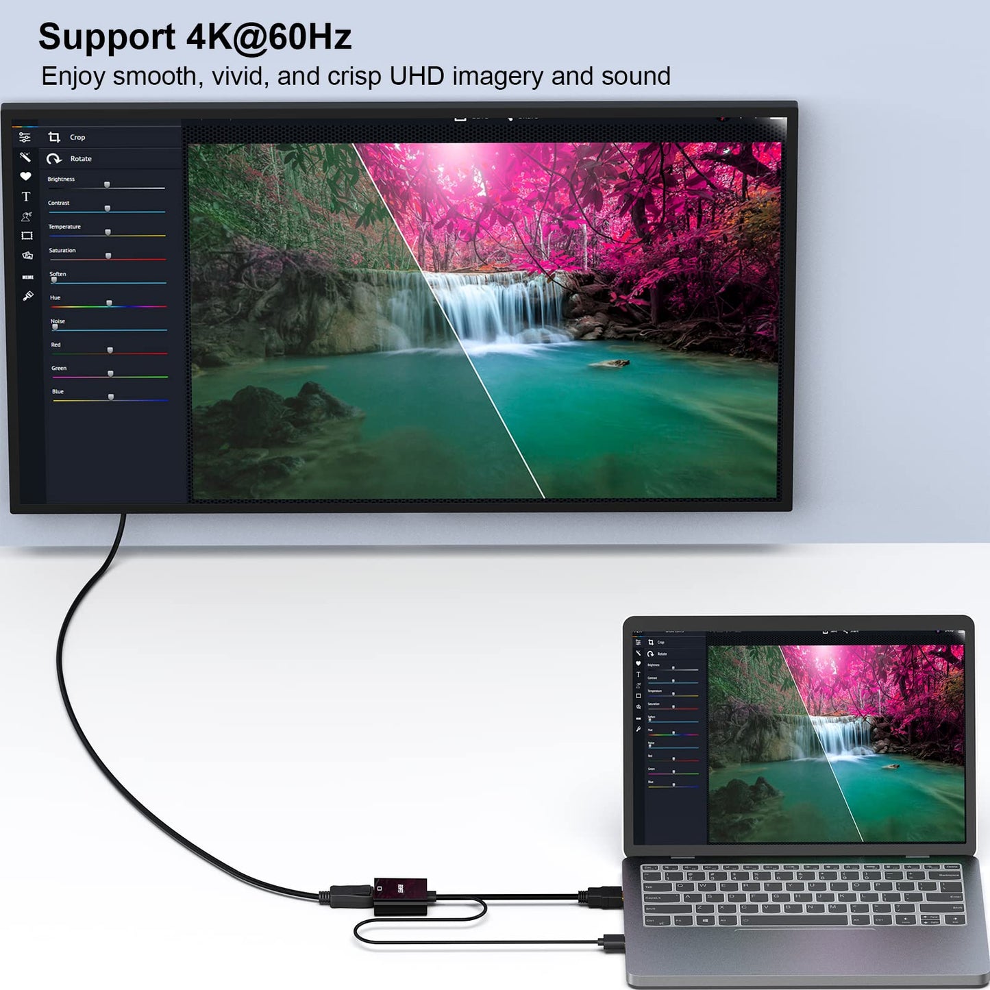 BENFEI HDMI to DisplayPort, Uni-Directional HDMI Computer to DisplayPort Monitor Adapter 4K@60Hz/2K@144Hz/1080P@165Hz Compatible with Laptop, Xbox 360 One, PS4 PS3 Device