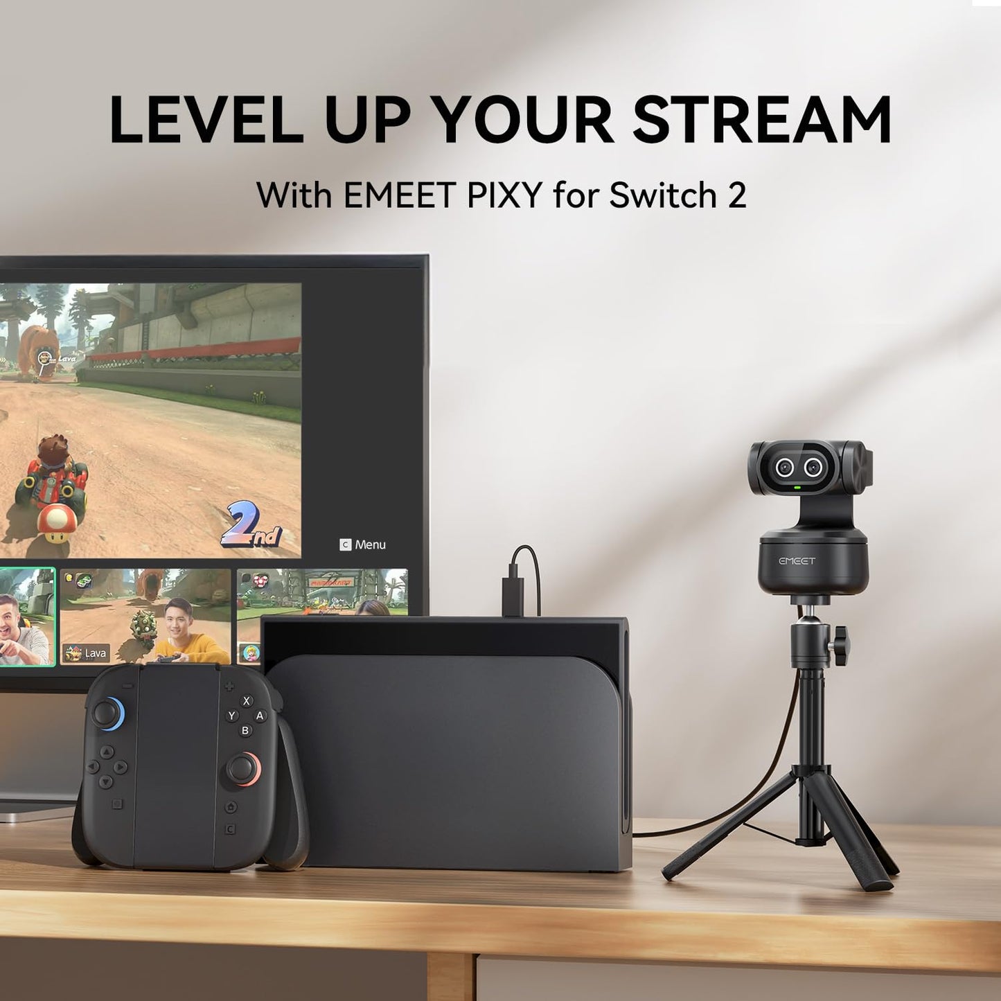 EMEET Piko+ Webcam 4K, World’s 1st Dual-Camera AI-Powered 4K Camera, 1/2.55'' Sony Sensor, 3 Mics&3 Sound Modes, Panda Magnetic Privacy Cover, USB C-C&C-A, Ideal for Livestreamers and Content Creators