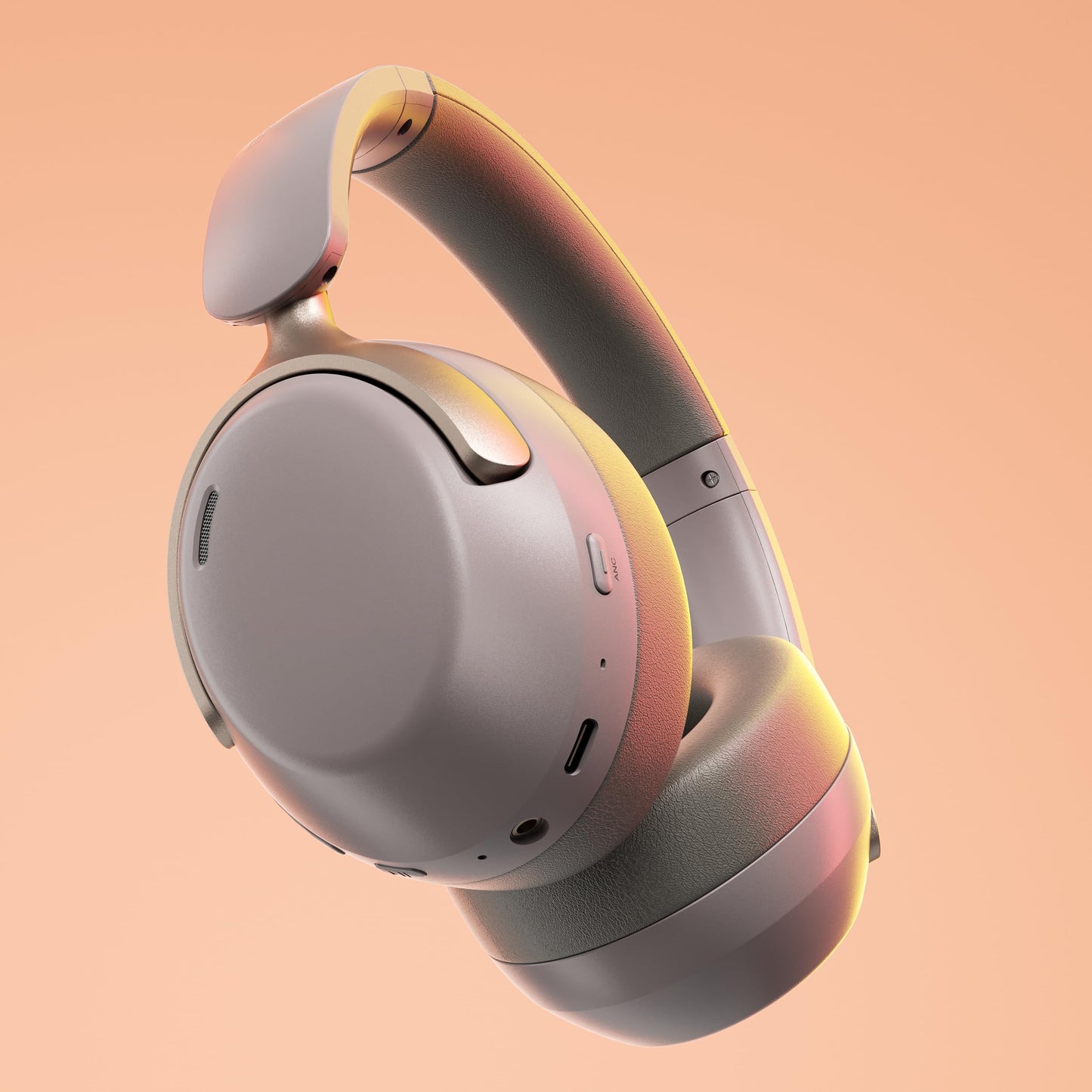 LORELEI QC30 Hybrid Active Noise Cancelling Headphones, 60H Playtime, Built-in Mic, Wireless Over Ear Headsets with Case,Bluetooth 5.4,Deep Bass Comfort Fit Soft-Earpads Fast Charging -Space Black
