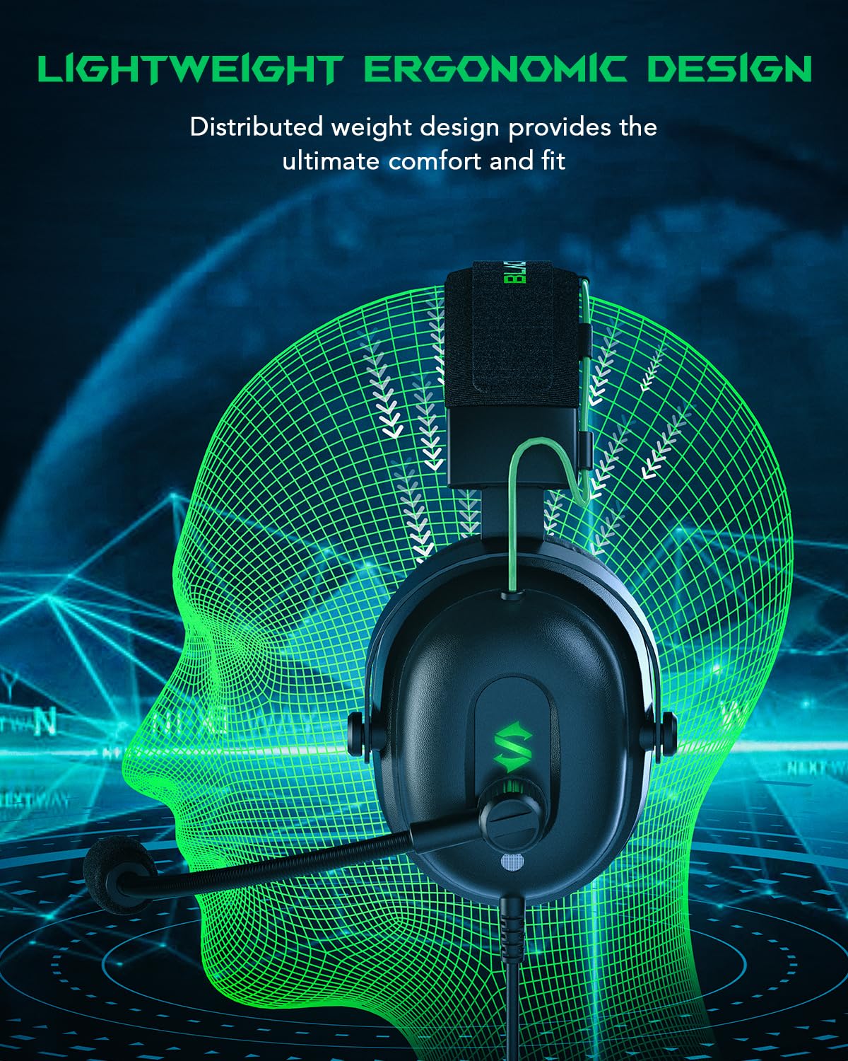 Black Shark Gaming Headset for PC, PS4, PS5, Xbox, Switch, All-in-1 Gaming Headphones with Ultra-Clear Bendable Mic, 50mm Dynamic Drivers, Noise Isolation Ear Cushions, in-line Controls - Pink